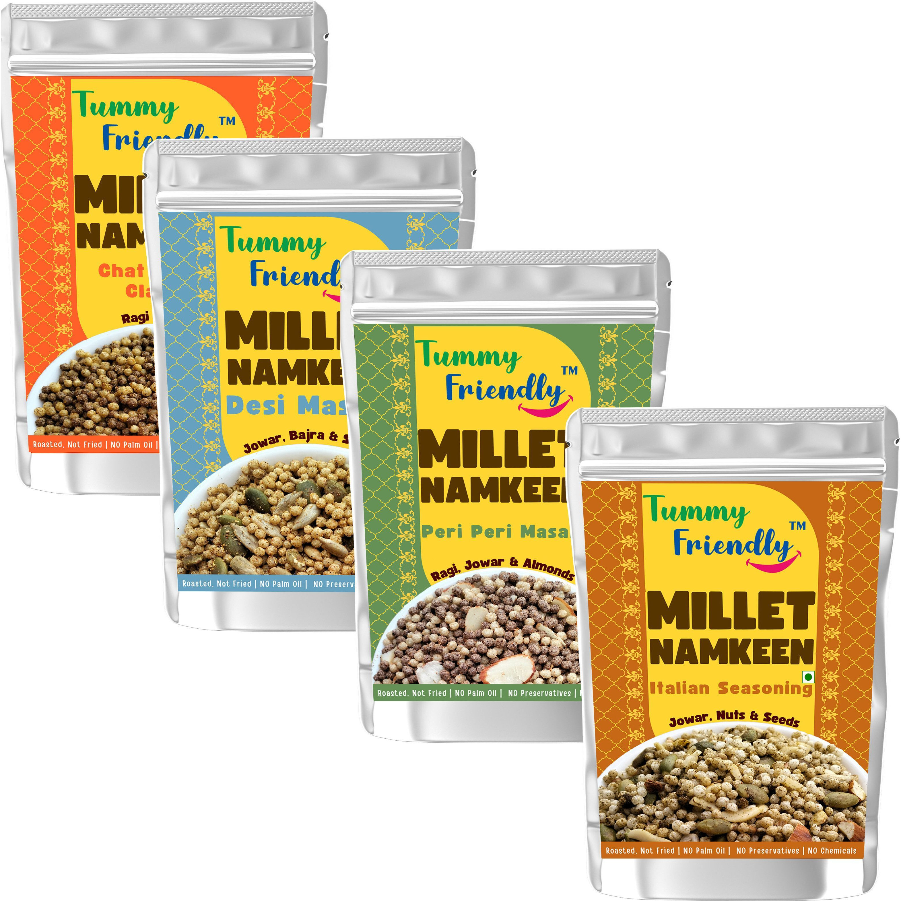 TummyFriendly Foods TummyFriendly Healthy Snacks for Kids - SweetnSalt-ChocoNutsSeeds Puffcorn (4 x 70 g)