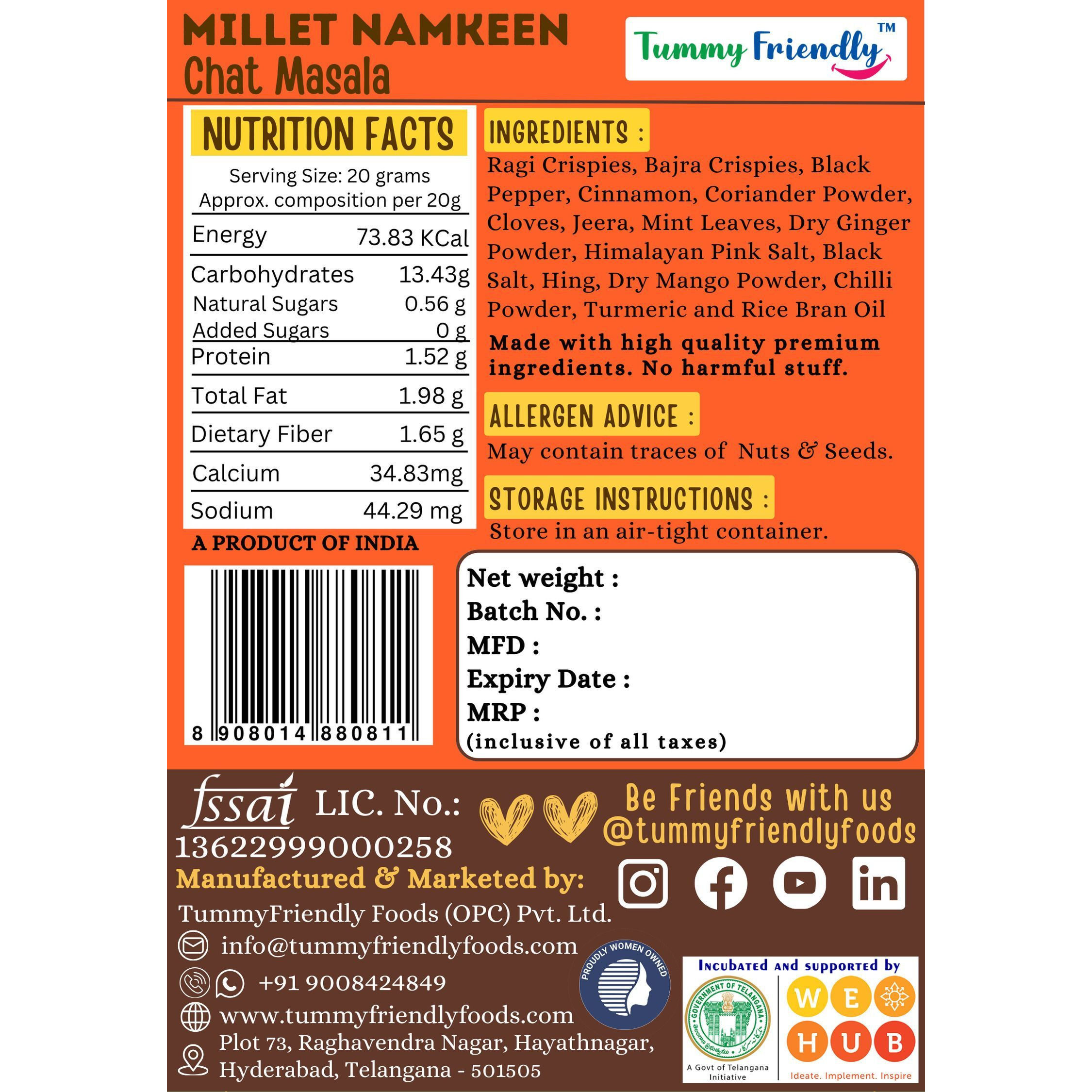 TummyFriendly Foods Tummy friendly Healthy Snacks for Kids for School - ChocoCripsies, ChocoNuts Puffcorn (4 x 70 g)