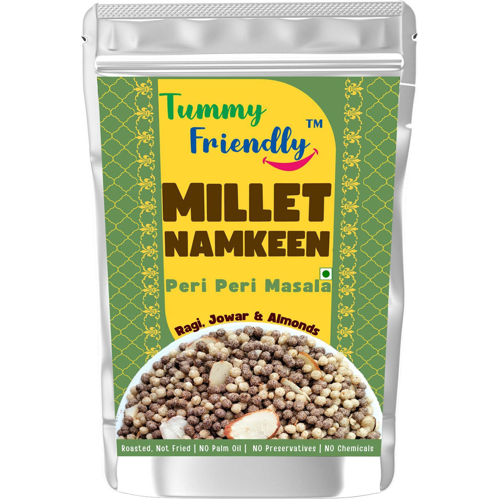 TummyFriendly Foods TummyFriendly Millet Namkeen Mixture. Healthy Roasted Namkeen Snacks-5, 70g Each Puffcorn (2 x 70 g)