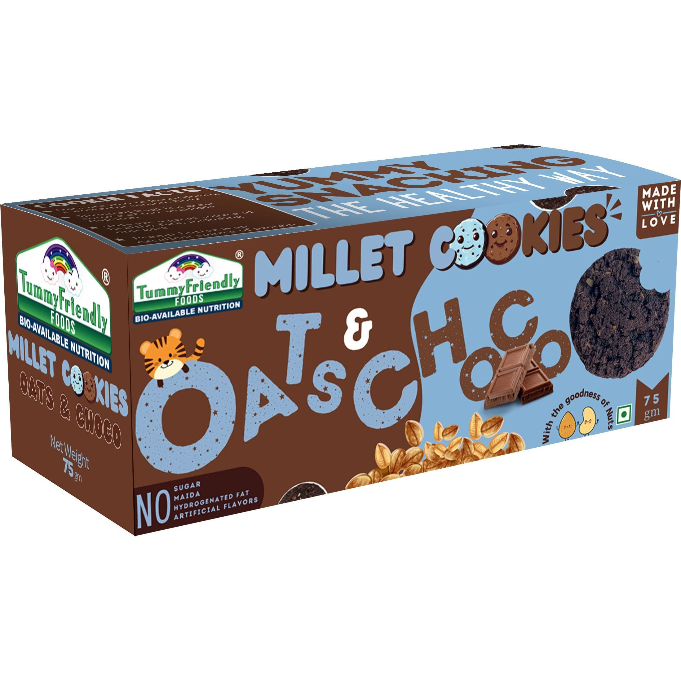 TummyFriendly Foods CookiesOatsChoco-4x75-Baby Baby Snacks 300 g