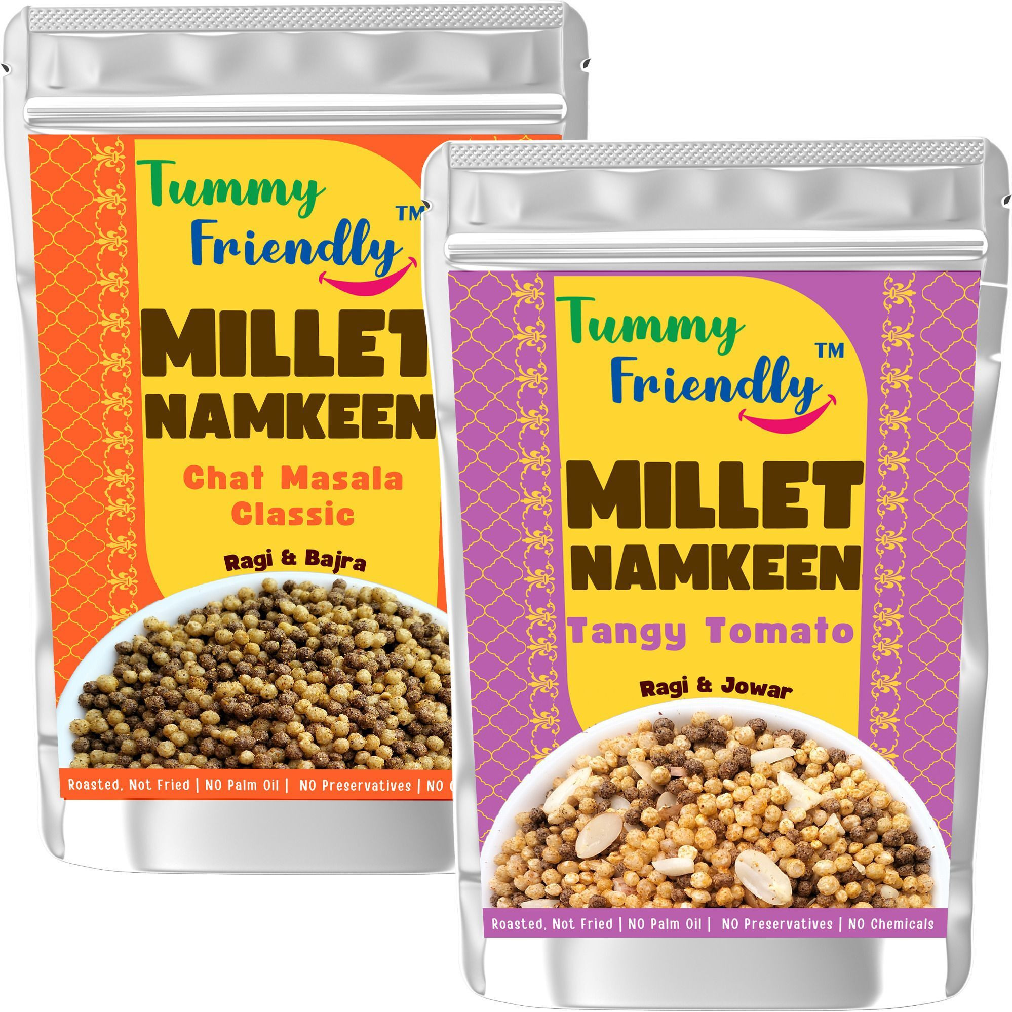 TummyFriendly Foods TummyFriendly Healthy Snacks-ChocoCripsies-MilletBites-ProteinBites-SweetnSalt Puffcorn (2 x 70 g)