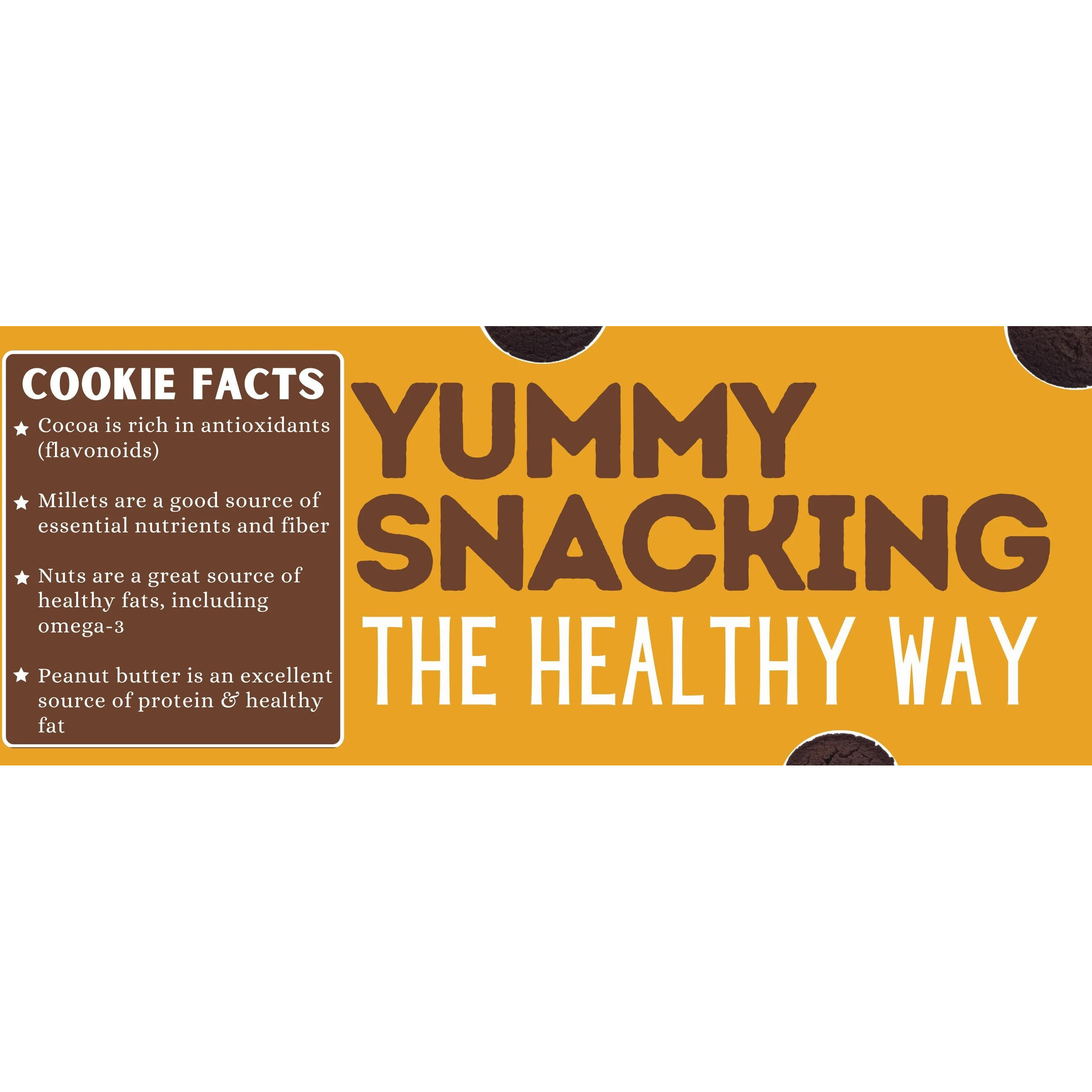 TummyFriendly Foods Chocolate - Millet Cookies. Healthy Biscuits for Kids, Babies, Adults Cookies Biscuit (4 x 75 g)