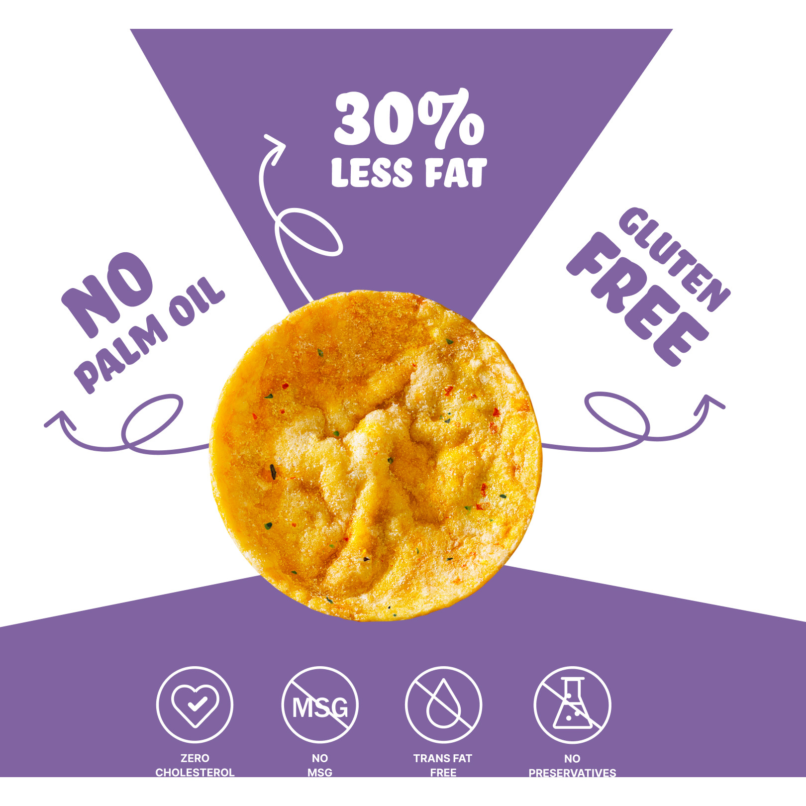 BRB Corn Popped Chips | Garlic Bread Flavour | Not Fried, Not Baked | 30% Less Oil, No Palm Oil, Healthy Snack | 5 x 48g Pack