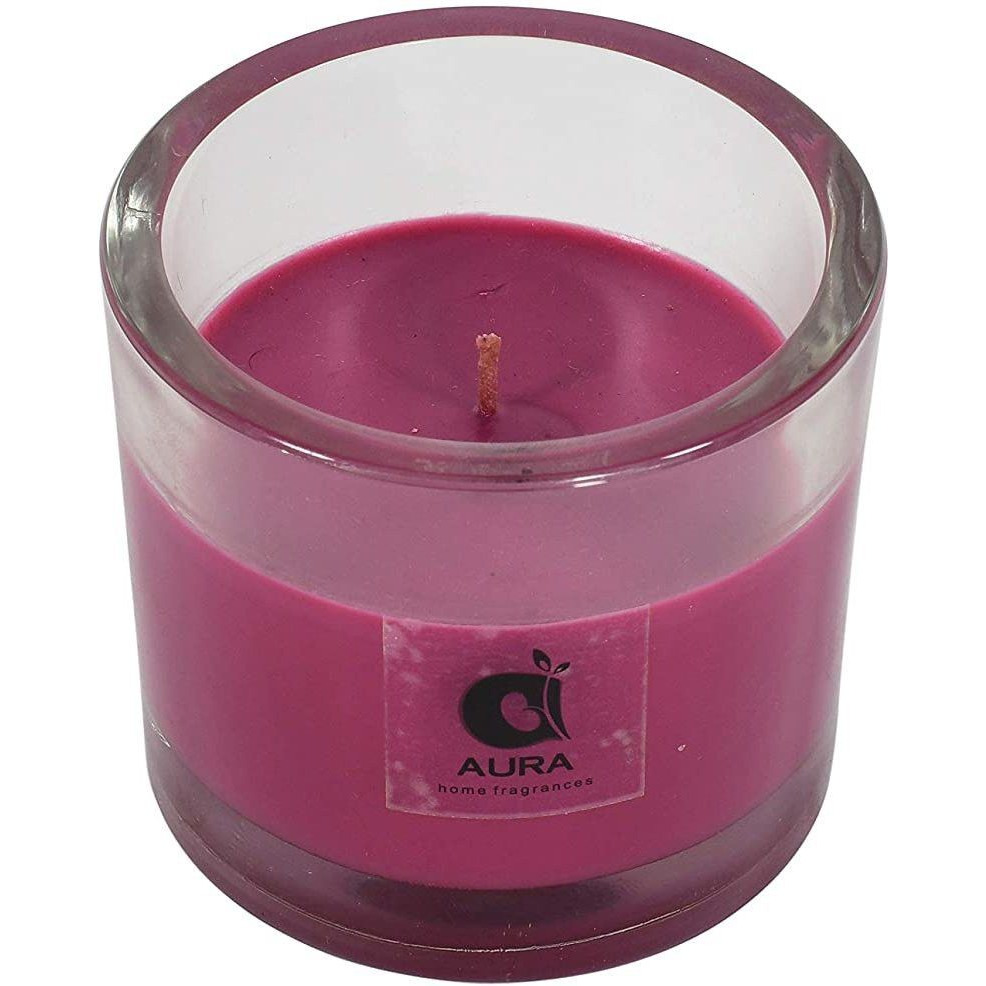 Aura Home Fragrances Aromatic Thick Wall Glass Votive Candles/100% Natural Soy Candles Gifts for Candle (White, Pack of 1)