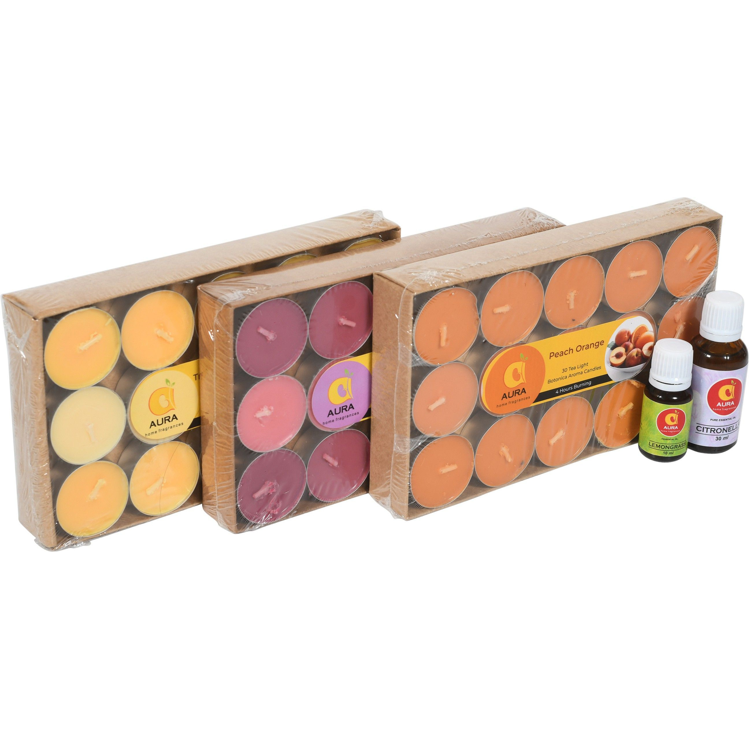 Aura Home Fragrances Tea Light Candle for Fragrance Candle (Multicolor, Pack of 1)