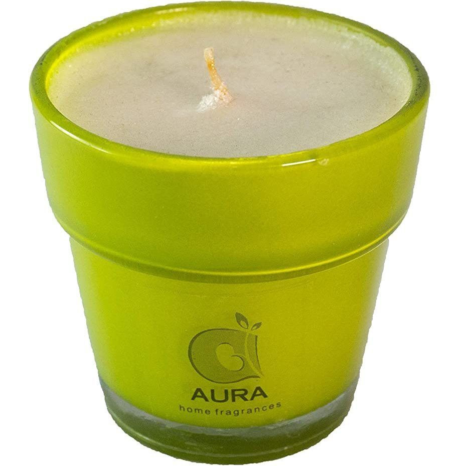 Aura Home Fragrances Jasmine Aroma Scented Fragrance Step Cup Candles Pack of 6 Units Candle (White, Pack of 1)