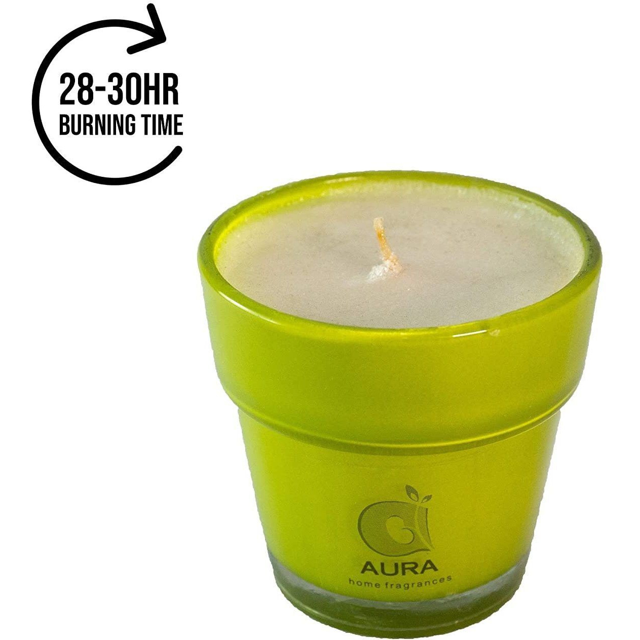 Aura Home Fragrances Jasmine Aroma Scented Fragrance Step Cup Candles Pack of 6 Units Candle (White, Pack of 1)