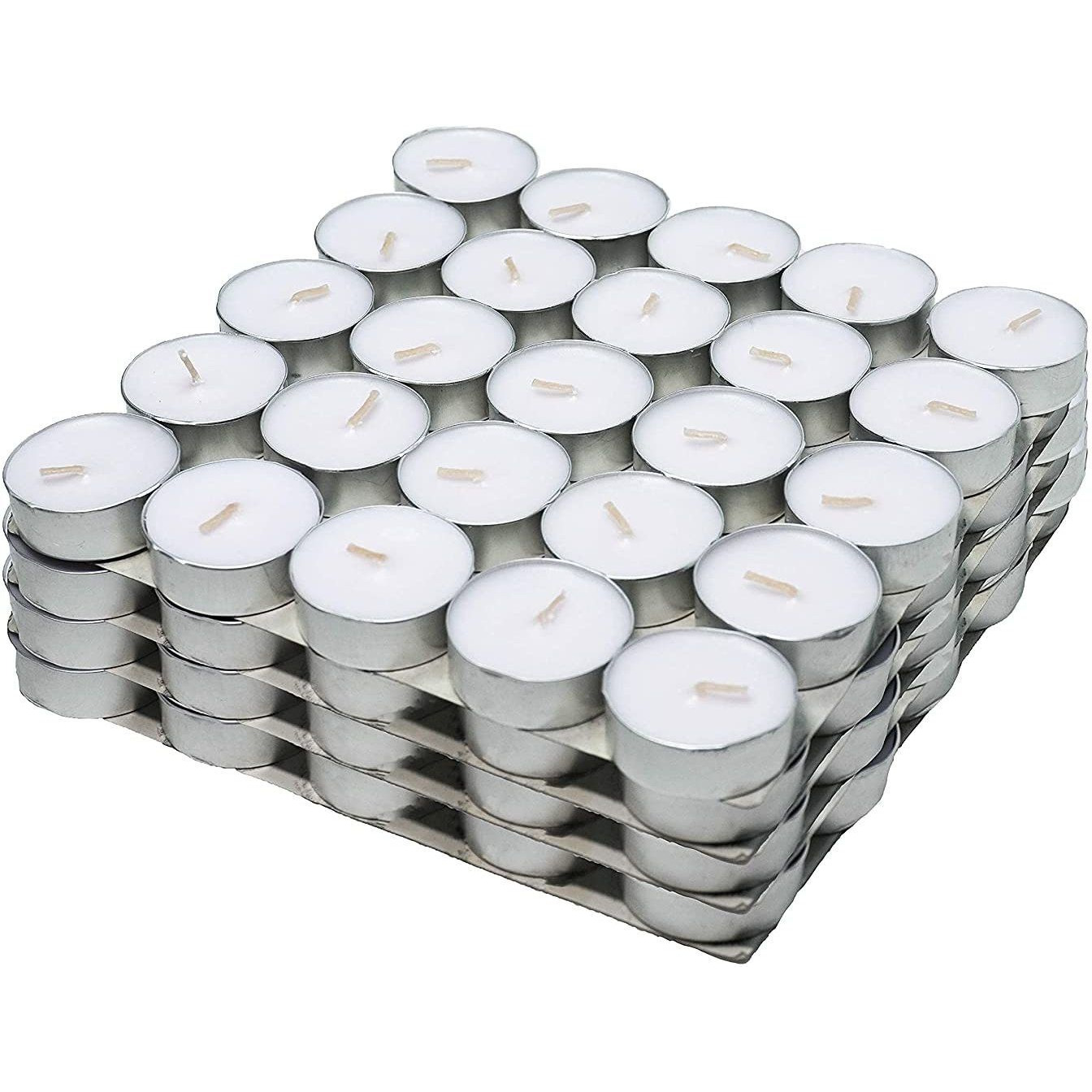 Aura Home Fragrances Tea Light Soy Wax Candles Unscented, Smokeless, Long Burning for Home, Birthday and Diwali Decoration with Free Candle Lighter Pack of 300 Candle (White, Pack of 300)