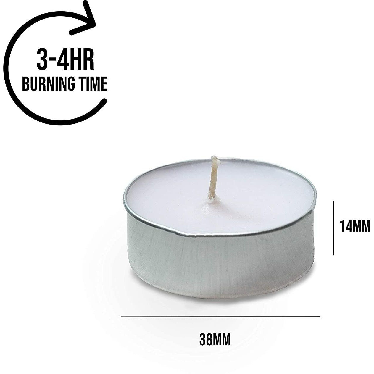 Aura Home Fragrances Tea Light Soy Wax Candles Unscented, Smokeless, Long Burning for Home, Birthday and Diwali Decoration with Free Candle Lighter Pack of 300 Candle (White, Pack of 300)