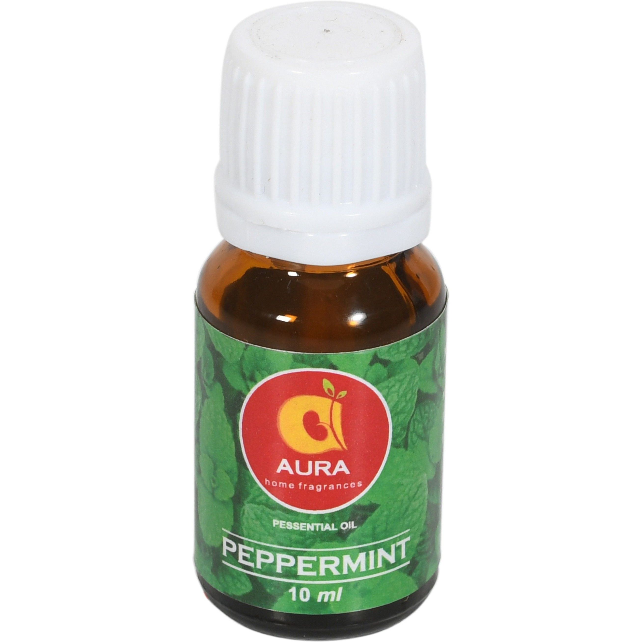 Aura Peppermint Essential Oil, 100% Natural, Pure & Undiluted, Best For Hair, Dandruff, Skin, Face, Cold, Congestion, Steam & Diffuser (10 ML) (10 ml)