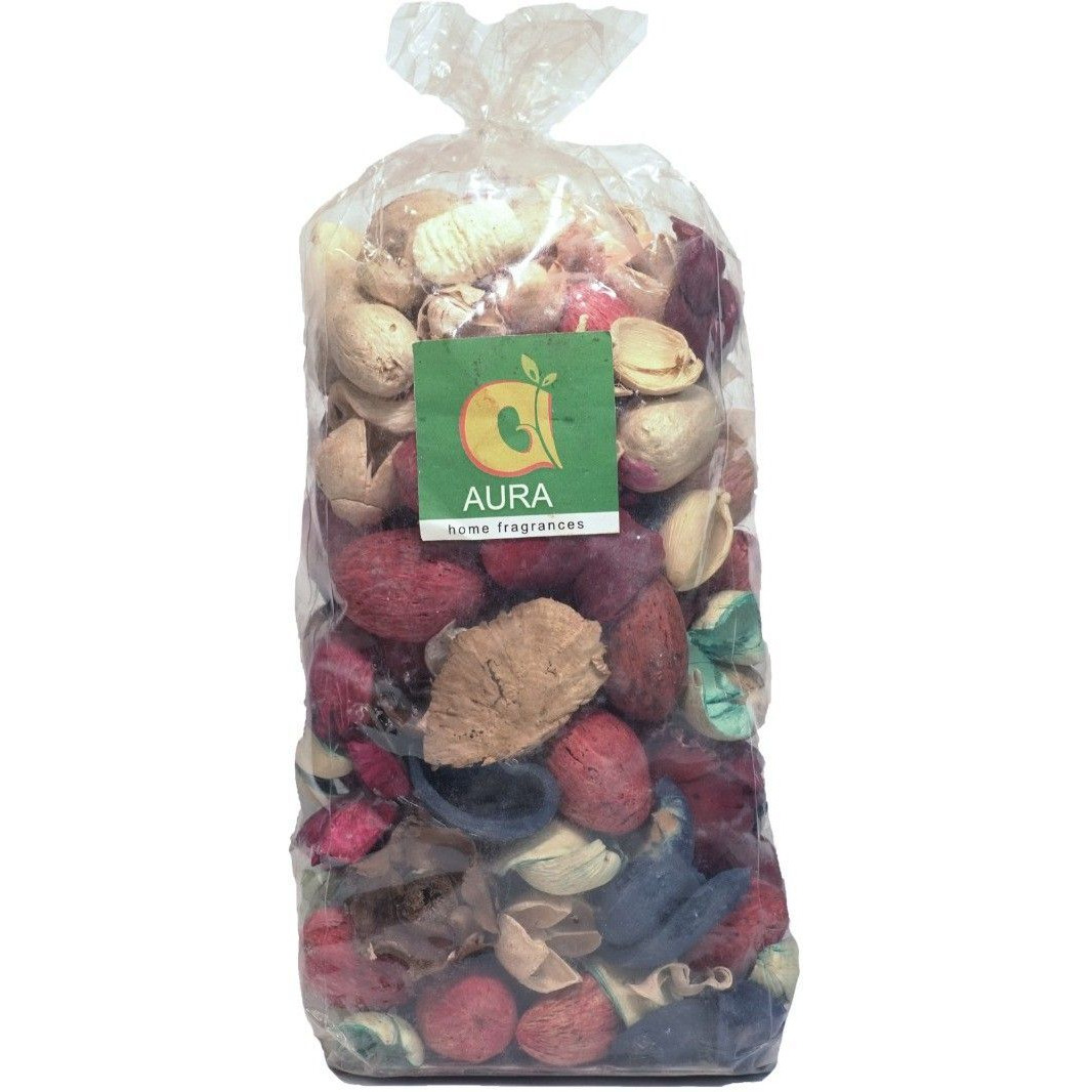 Aura Home Fragrances -Rose Potpourri-Fine-Living Fragrance -Natural Decoration - Mood Enhancer-Big Pouch Pink Wild Flower Artificial Flower  with Pot (3 inch, Pack of 0, Flower Bunch)