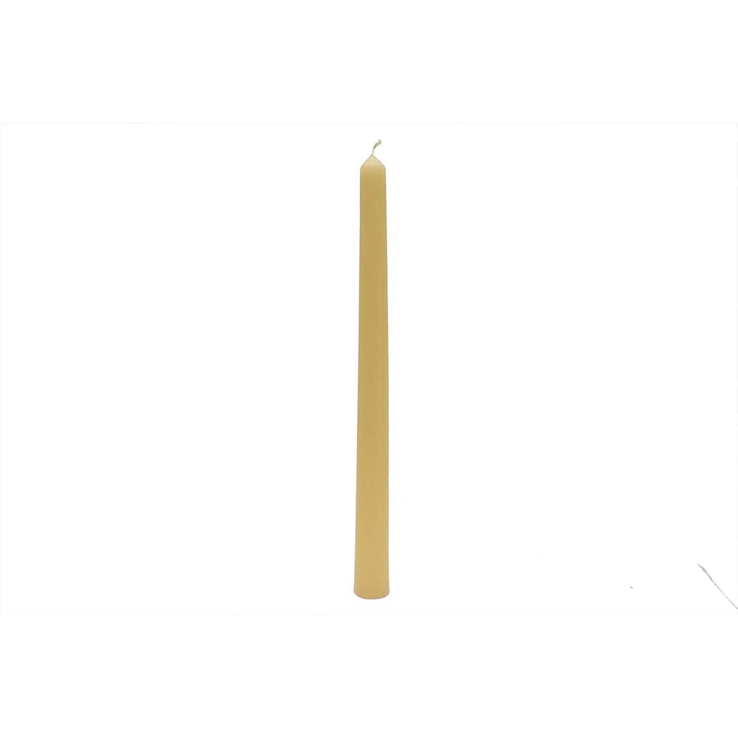 Aura Home Fragrances 10" Long Taper Unscented Ivory Candles for Home Decor (Set of 12 Units) Candle (Yellow, Pack of 12)