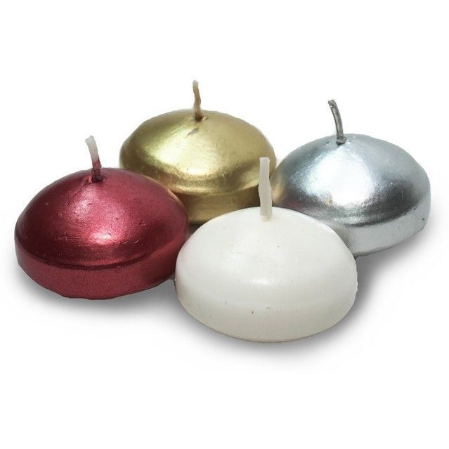 Aura Home Fragrances Multicoloured Floating Candles | Candles for Diwali Decoration | Pack of 4 Pcs. Candle (Multicolor, Pack of 4)
