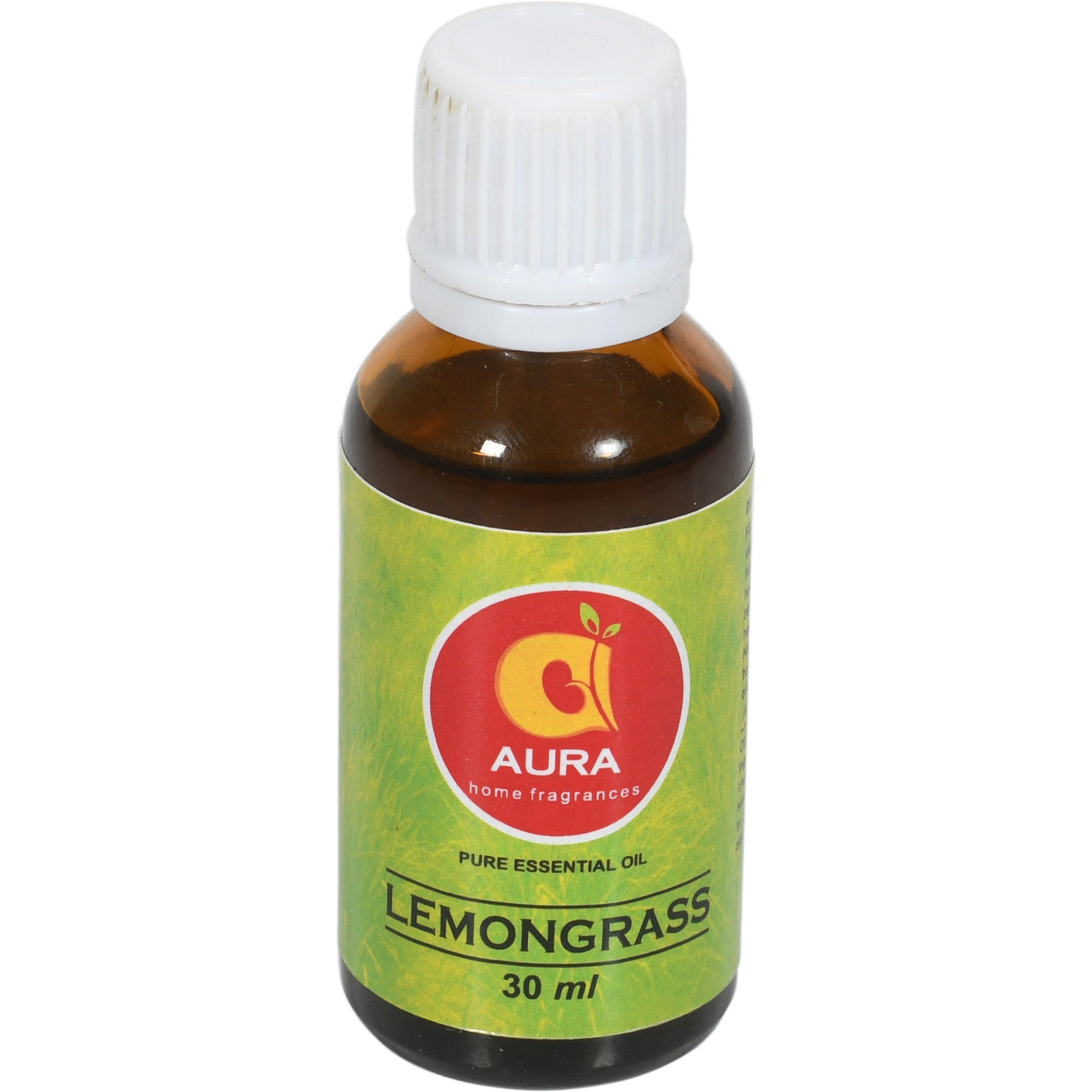 Aura Lemongrass Essential Oil, 100% Natural, Pure & Undiluted, Best For Hair, Skin, Diffuser & Refreshing Aroma (30 ML) (30 ml)