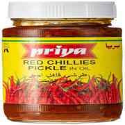 PRIYA RED CHILLI PICKLE WITH GARLIC 300GM