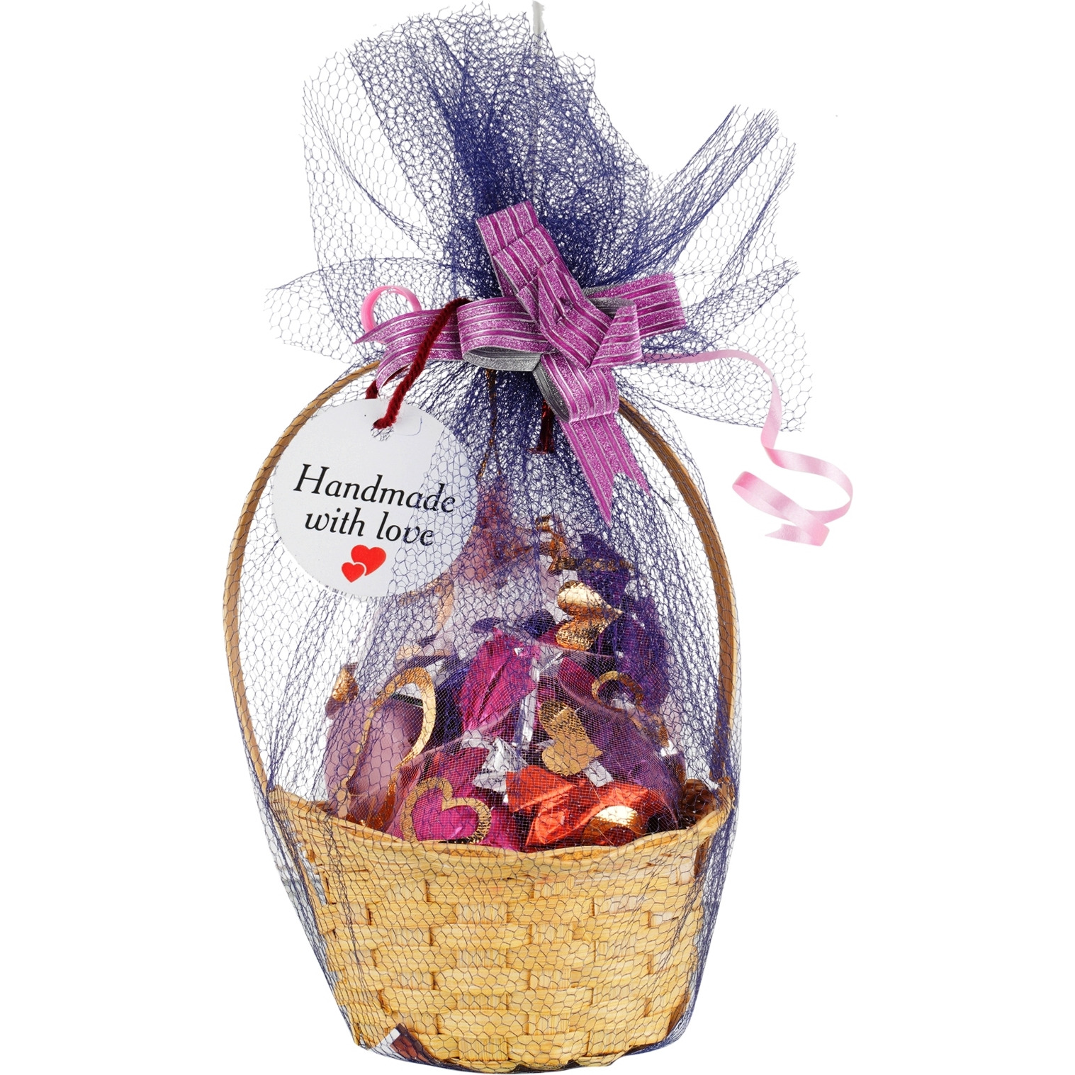 Coorg Flavours Homemade Chocolates  Small Bamboo Basket (4 Pieces)