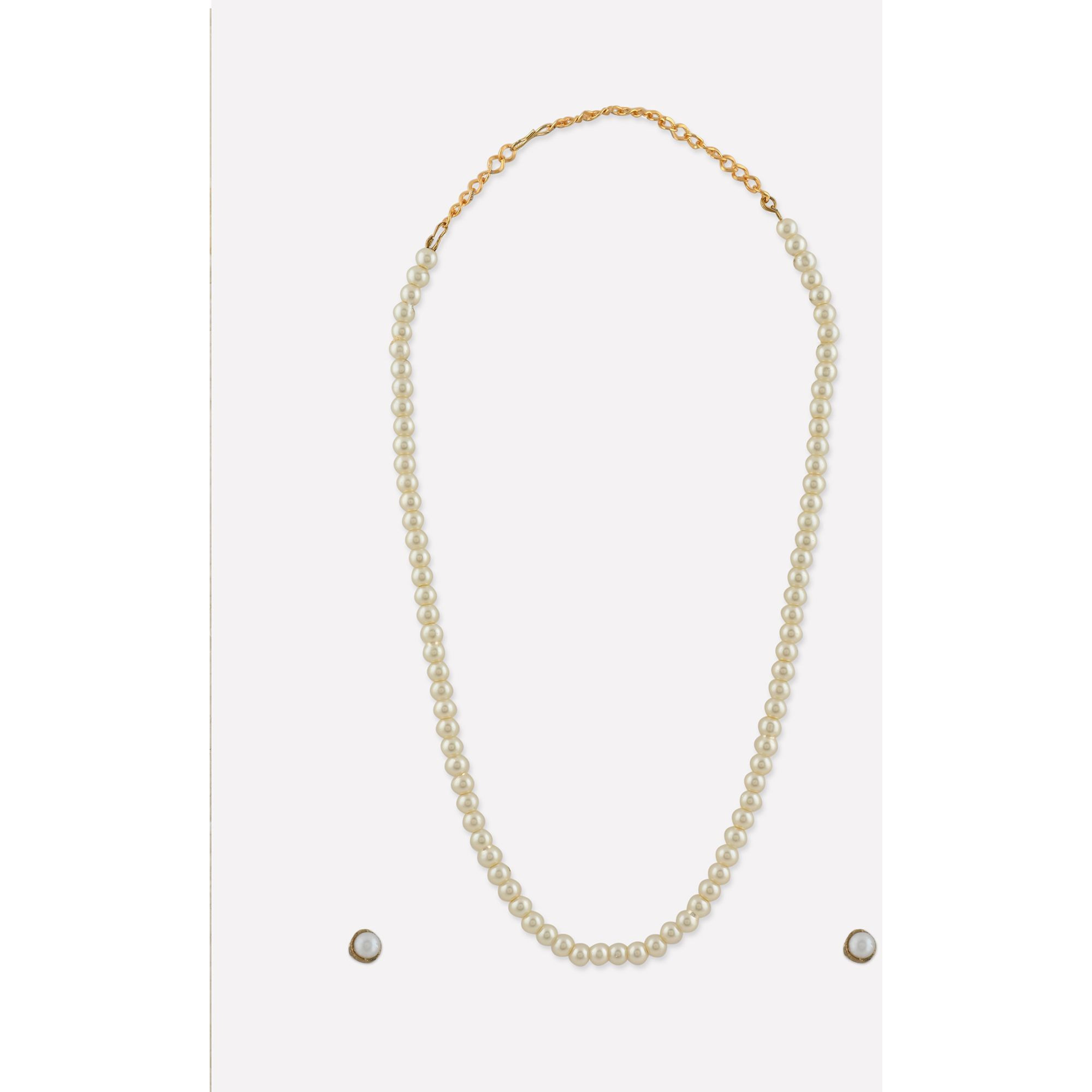 Prizetaa Alloy Gold-plated White Jewellery Set (Pack of 3)