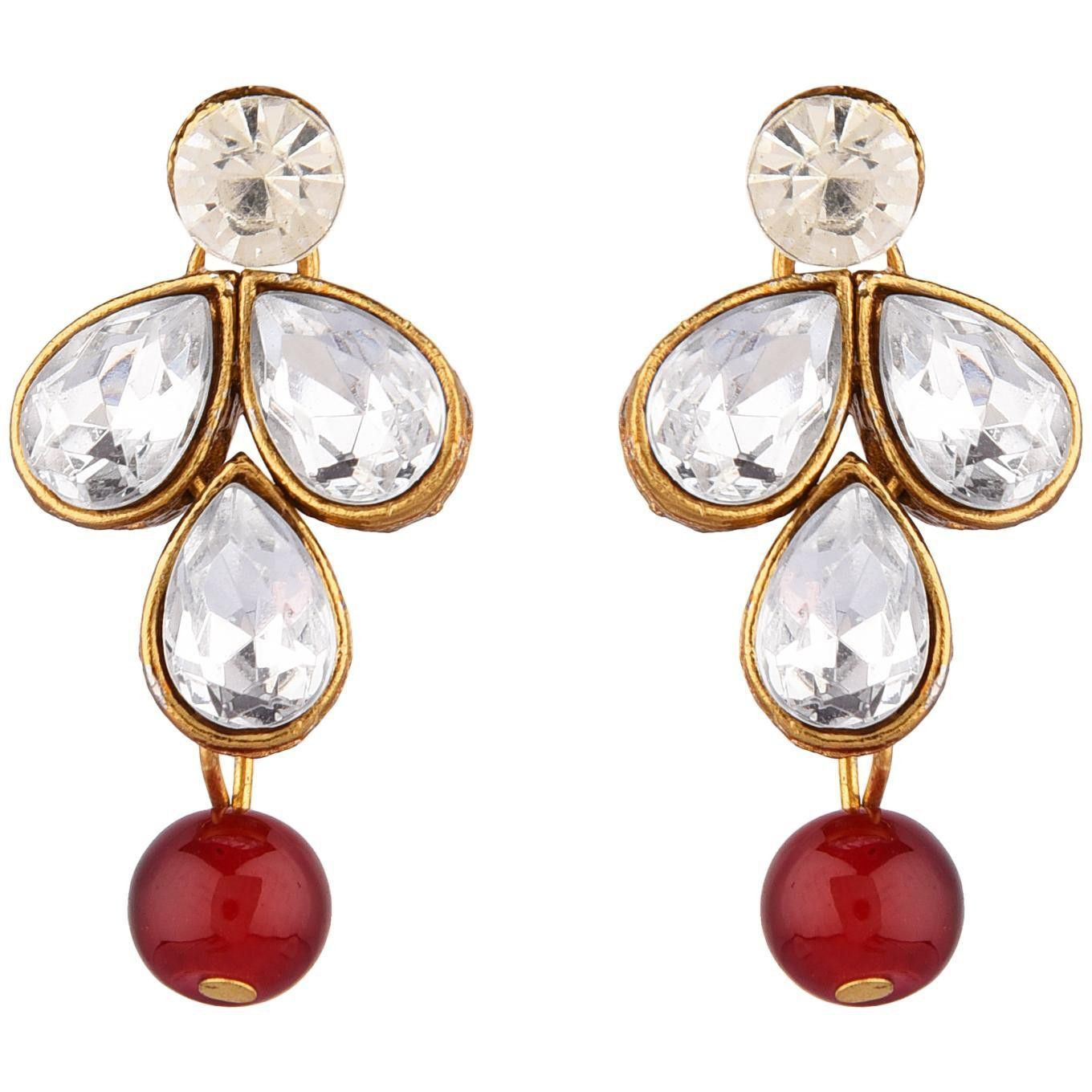 Prizetaa Alloy Red Jewellery Set (Pack of 1)