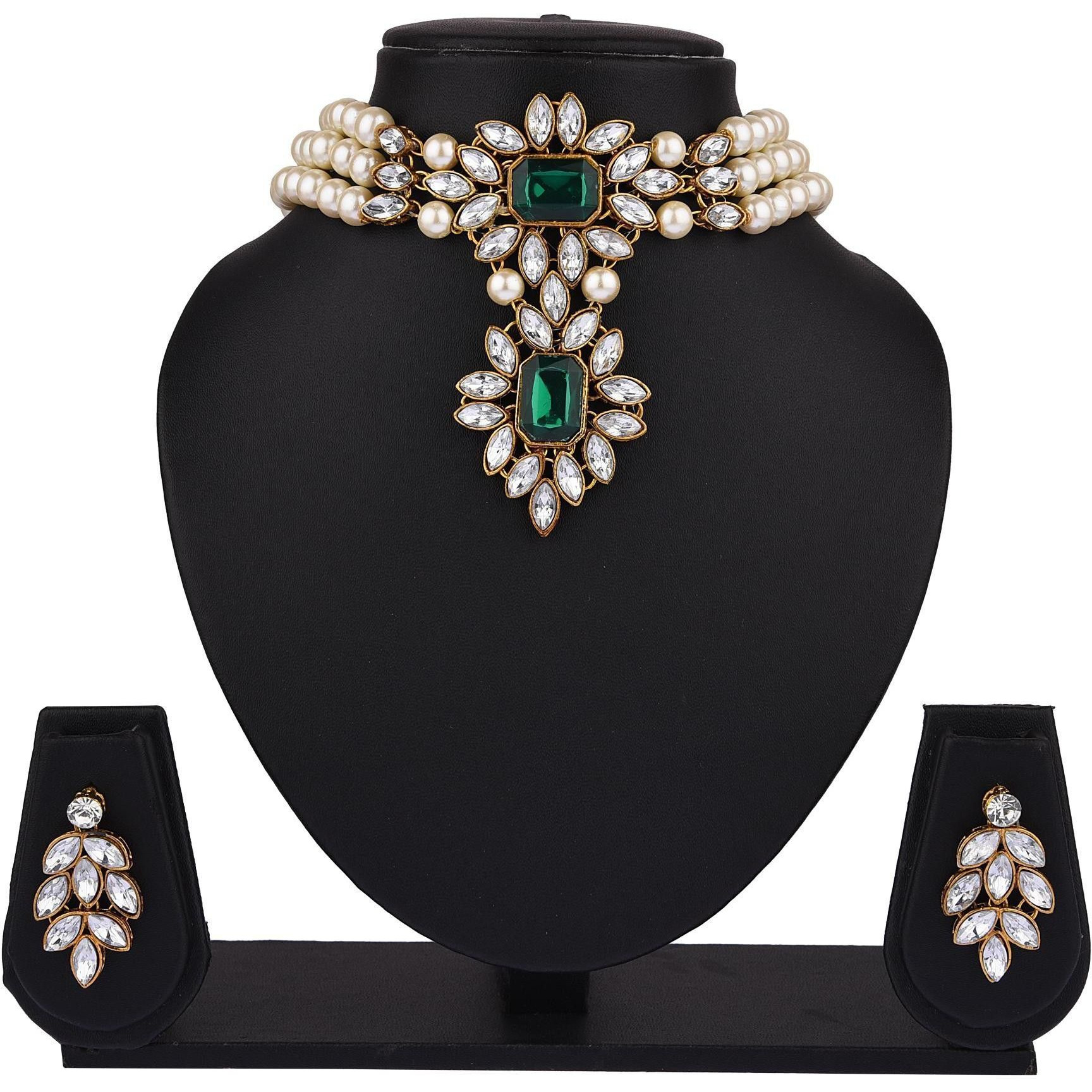 Prizetaa Alloy Green Jewellery Set (Pack of 1)