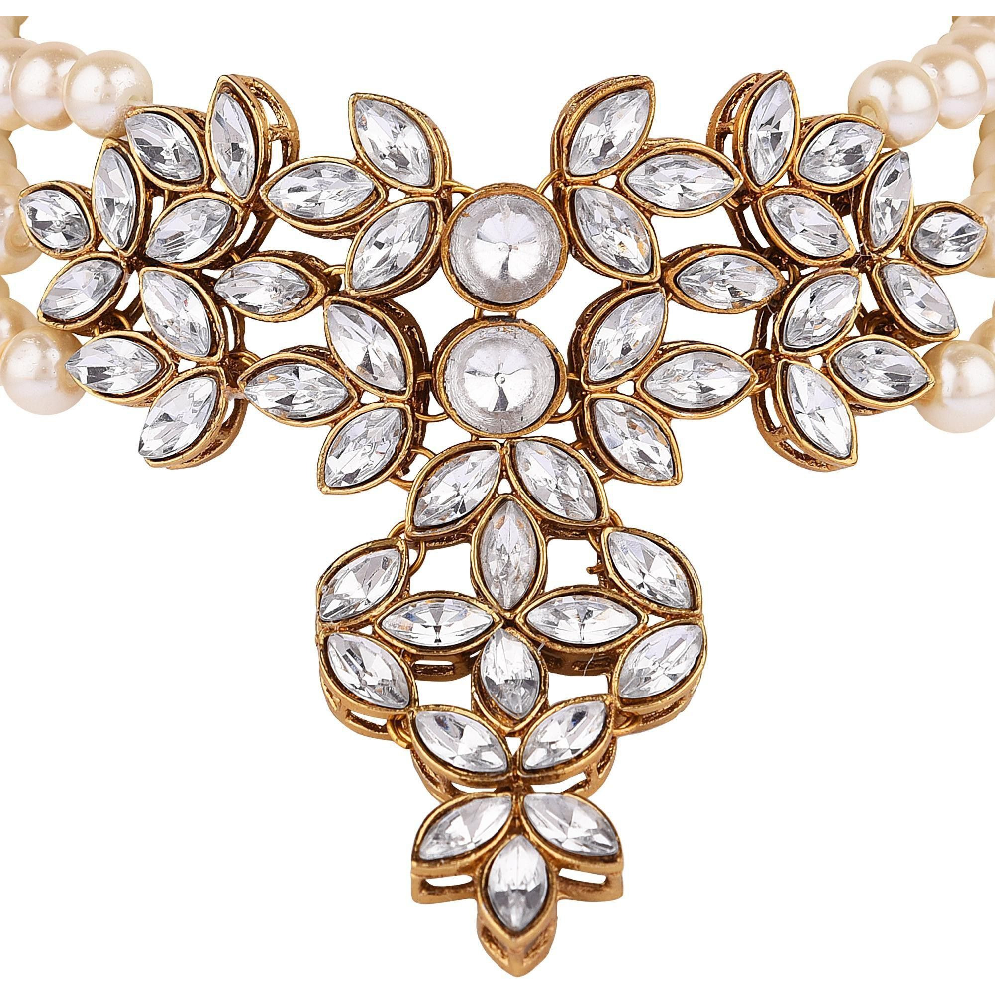 Prizetaa Alloy White Jewellery Set (Pack of 1)