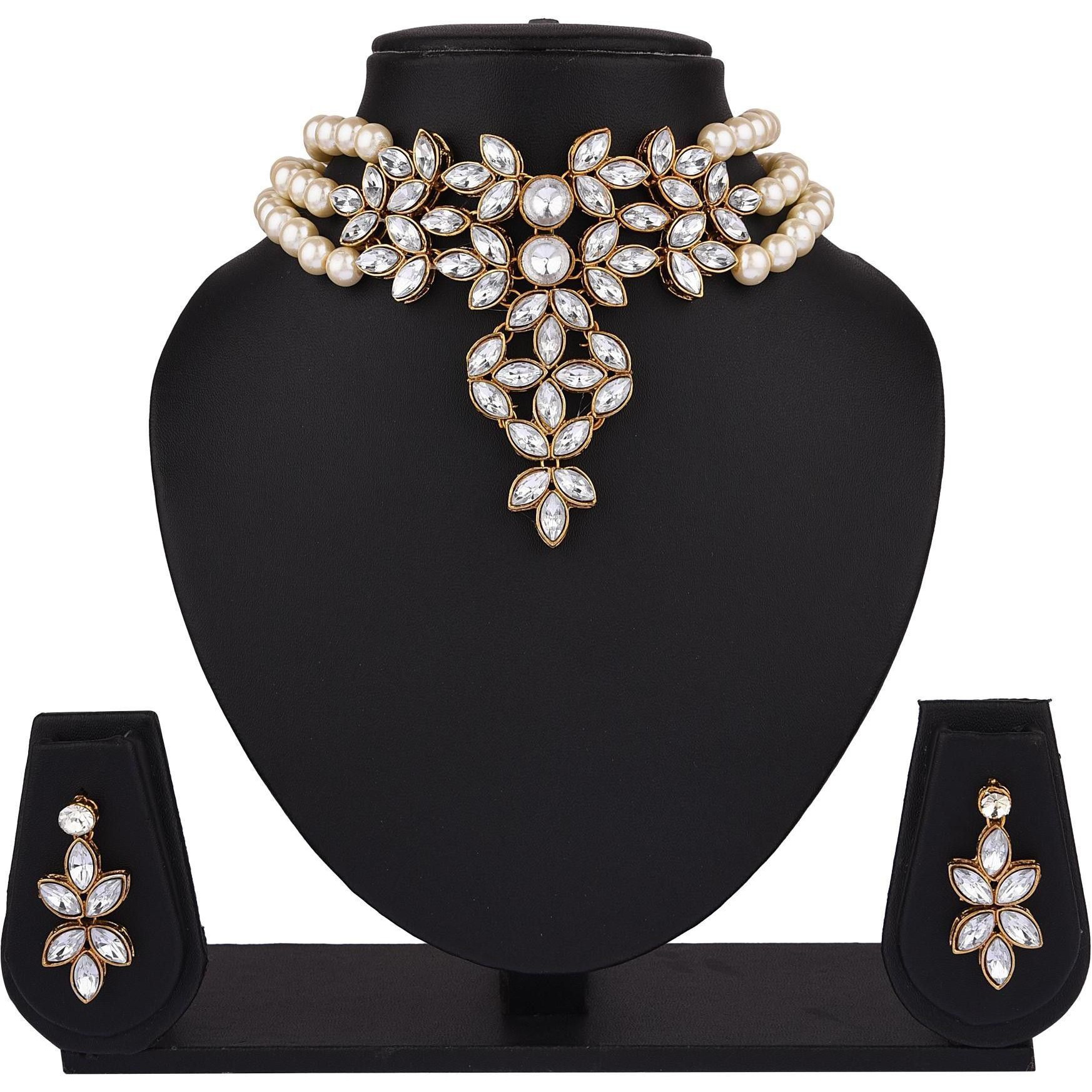 Prizetaa Alloy White Jewellery Set (Pack of 1)