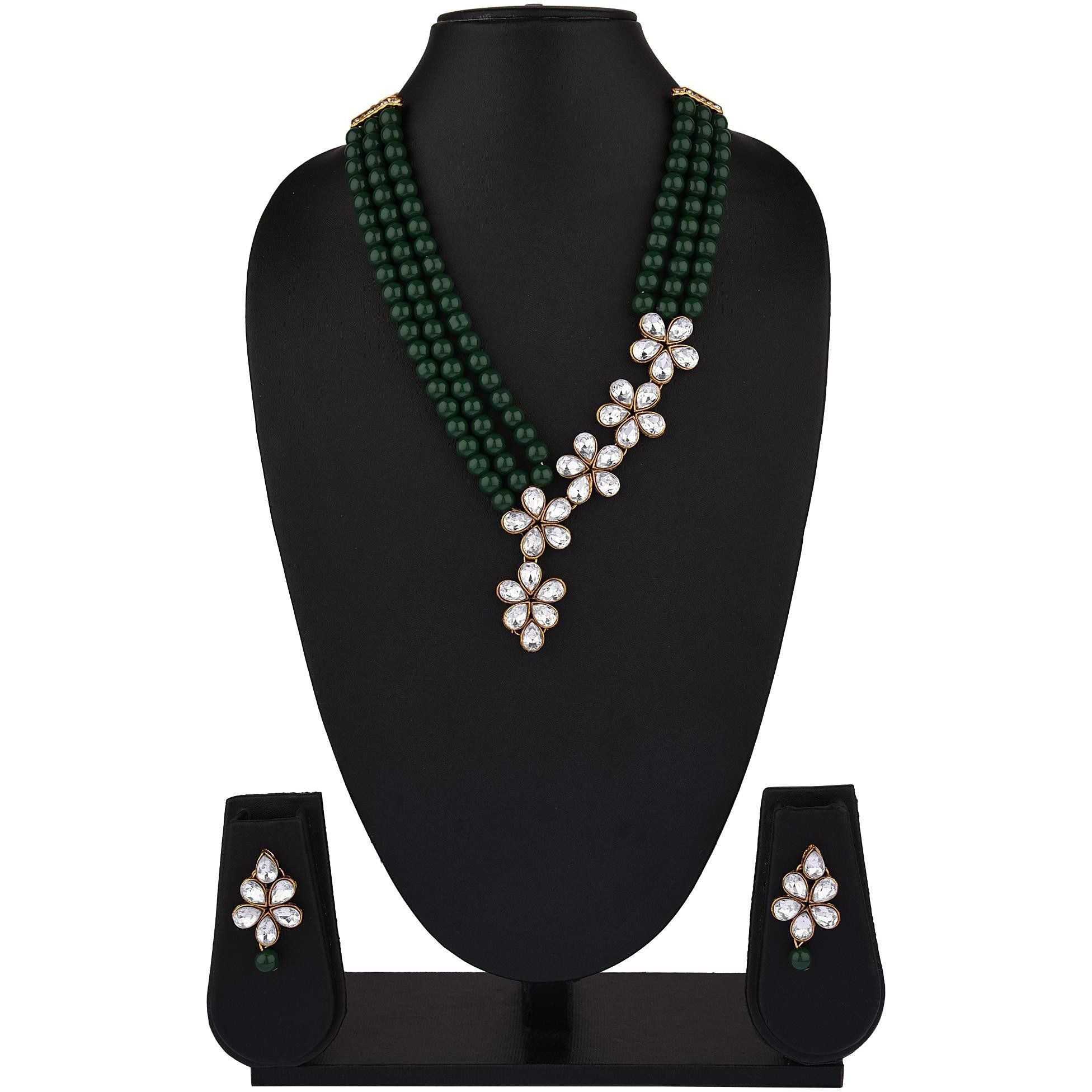 Prizetaa Alloy Green Jewellery Set (Pack of 1)