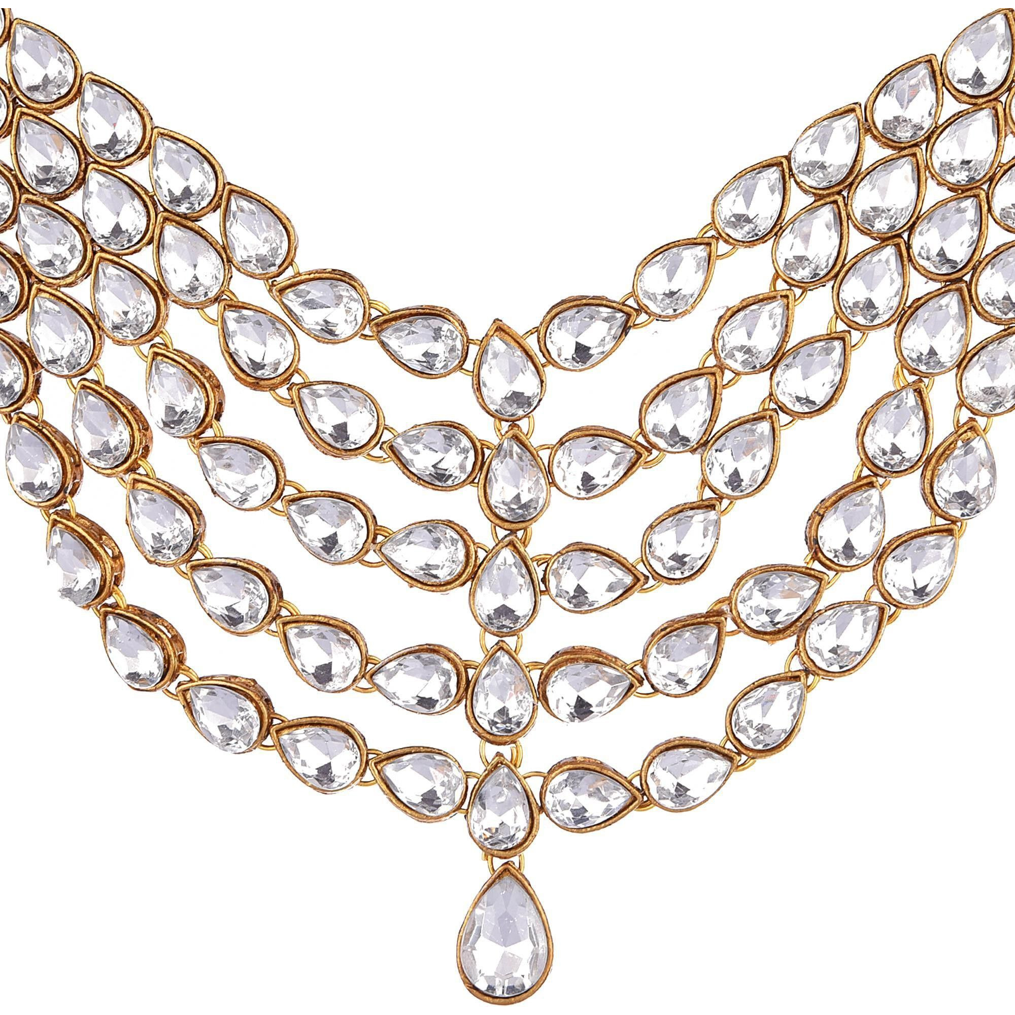 Prizetaa Alloy White Jewellery Set (Pack of 1)