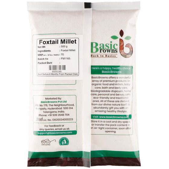 BasicBrowns Foxtail Millet / Korralu 500g