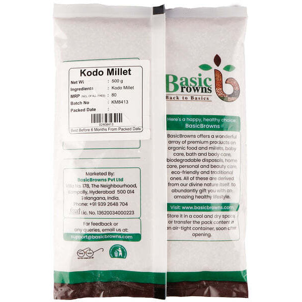 BasicBrowns Kodo Millet / Arikelu 500g