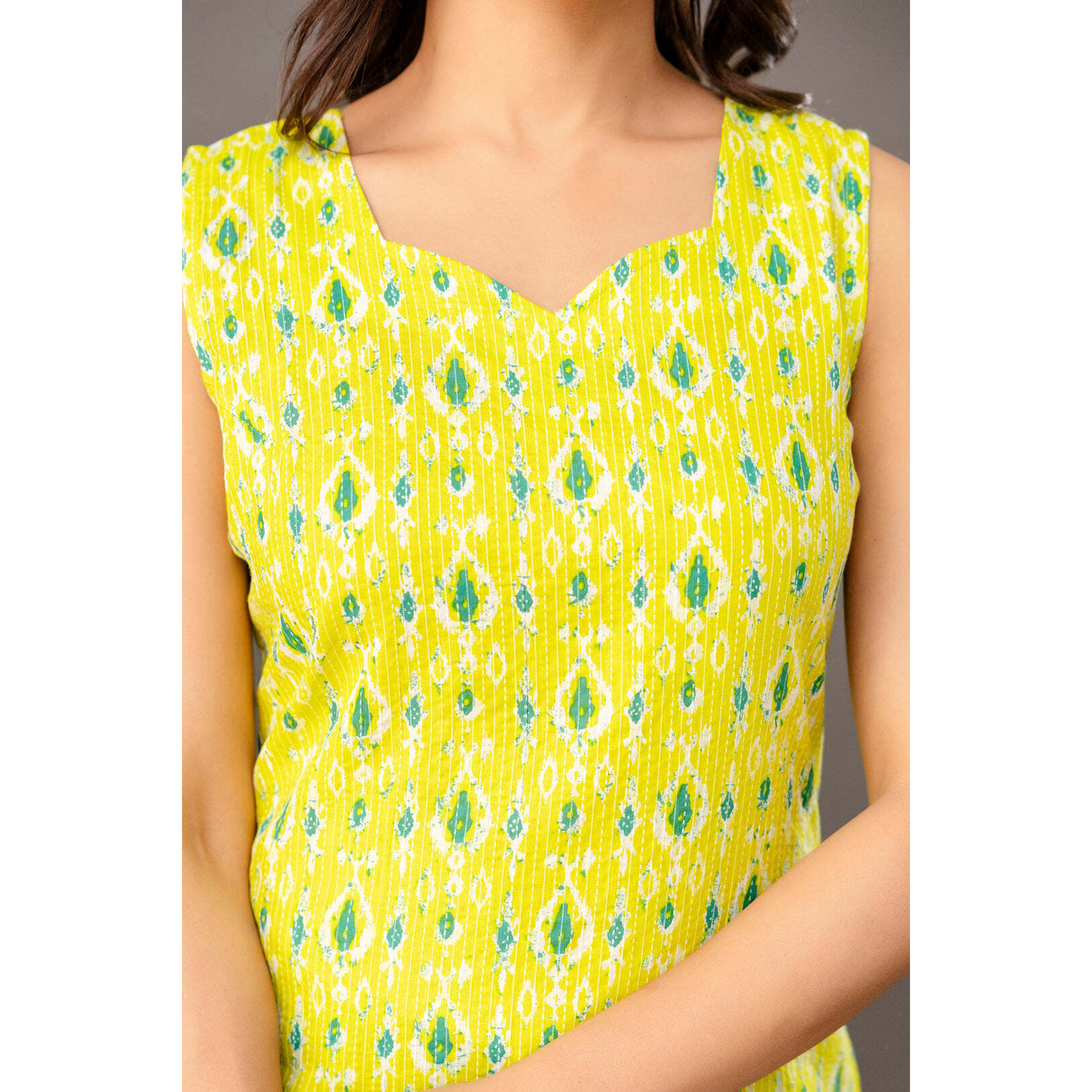 Ikkat Printed Kurta for Women