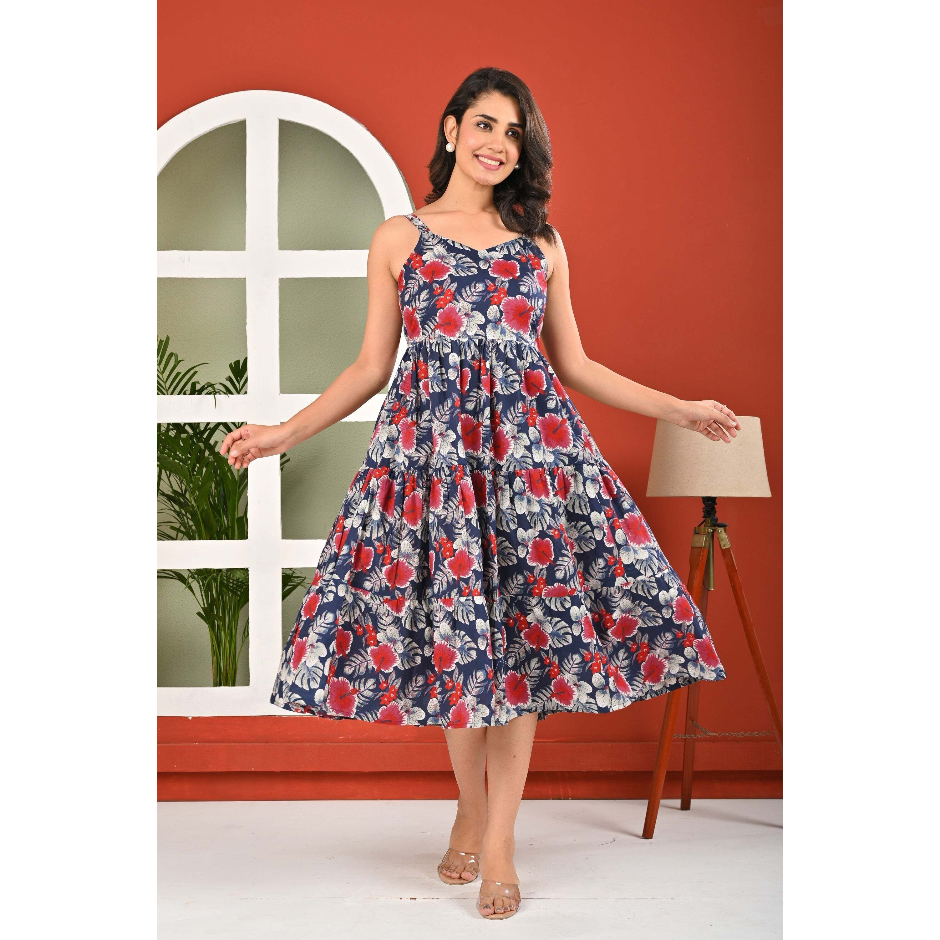 Multicolor Printed Dress for Women