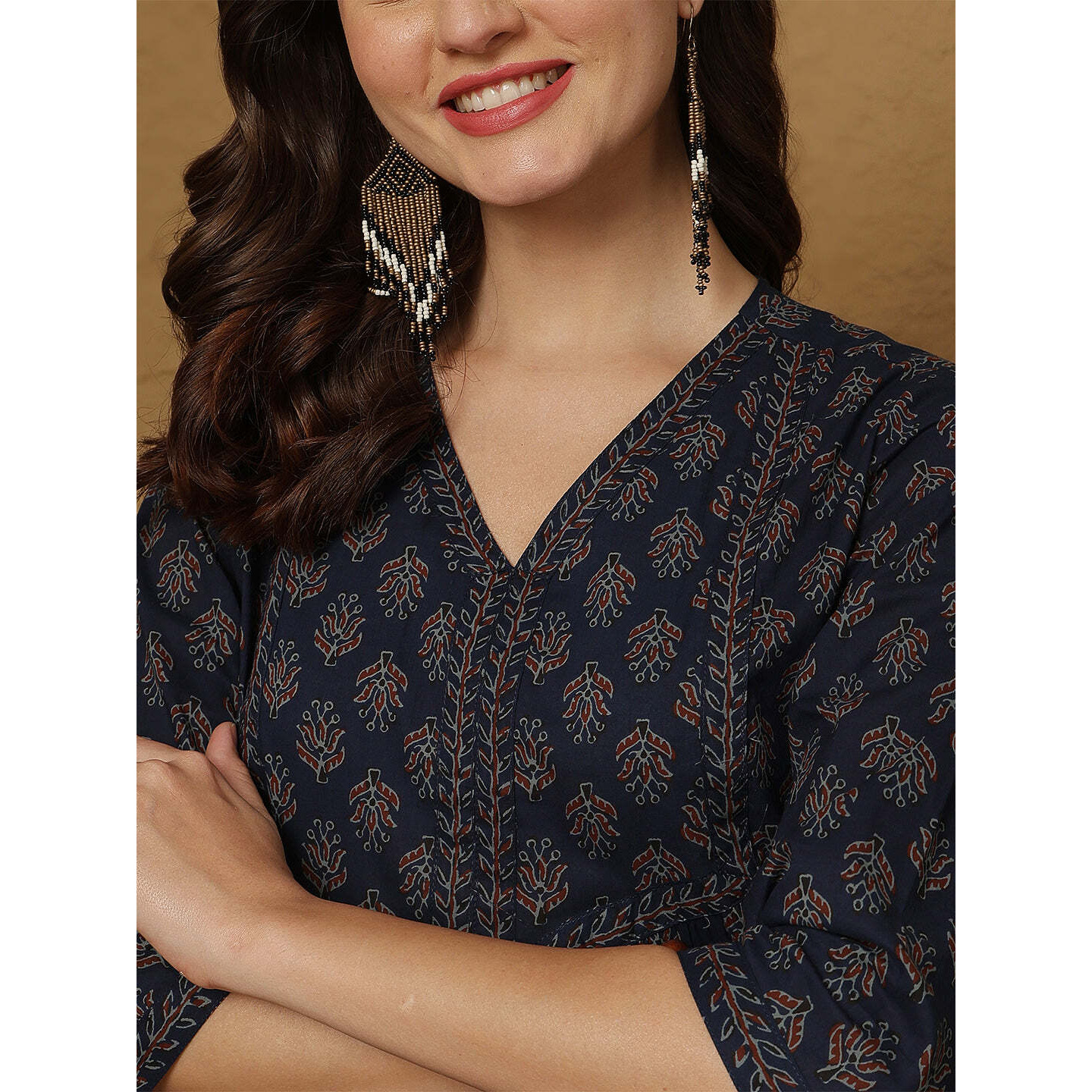 Blue Printed Top for Women