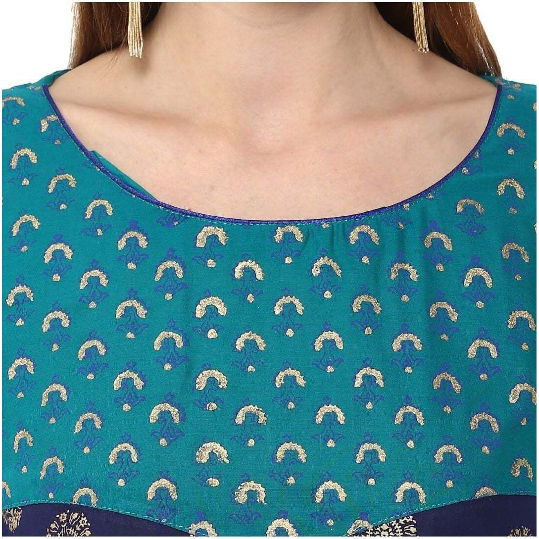 NOZ2TOZ Women Printed Straight Kurta (Multicolor) (Size XL, Color Multicolor)