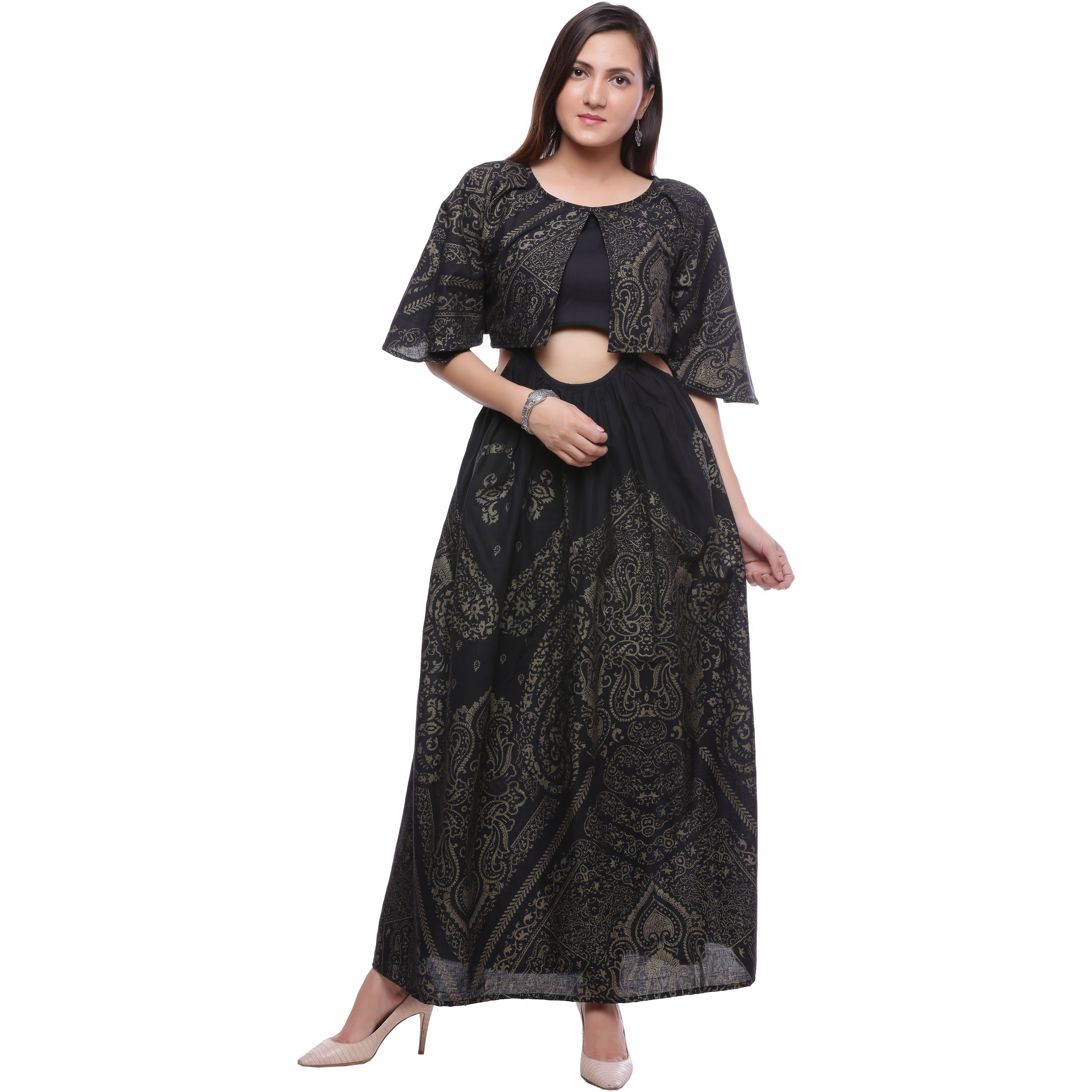 black and gold party wear