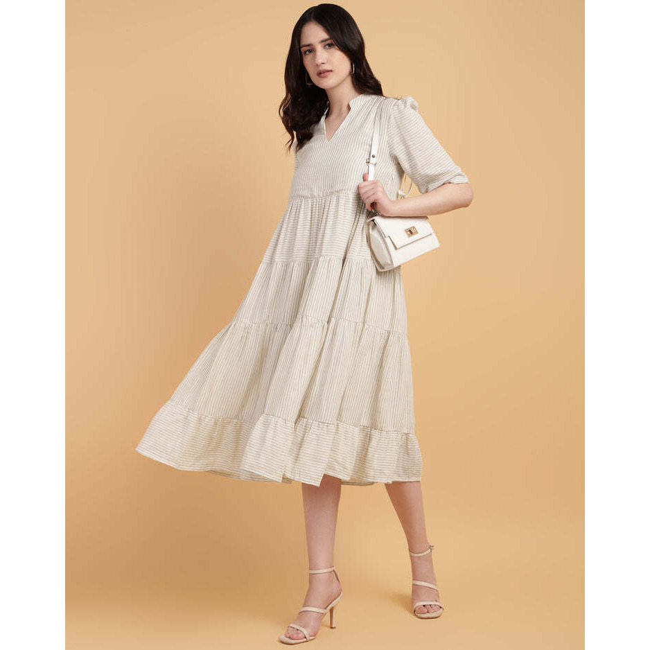 4 Tiered Lose A-Line Dress