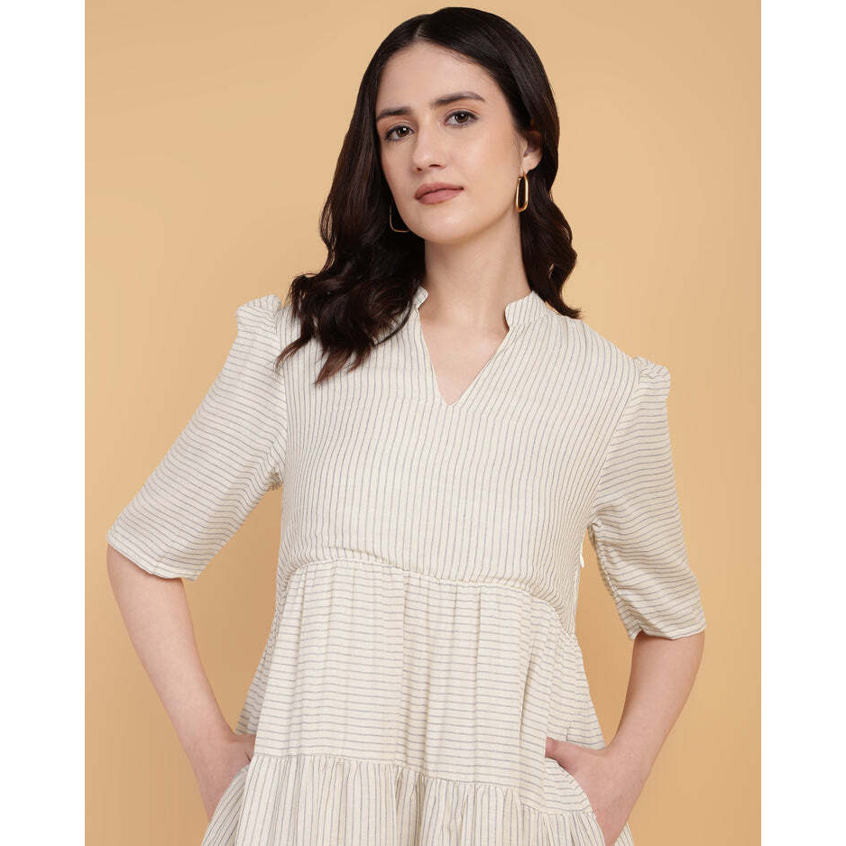 4 Tiered Lose A-Line Dress