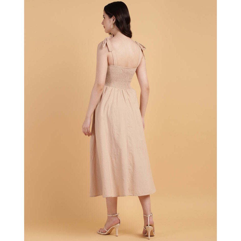 Loose A-Line Maxi Dress With Adjustable Shoulder Straps