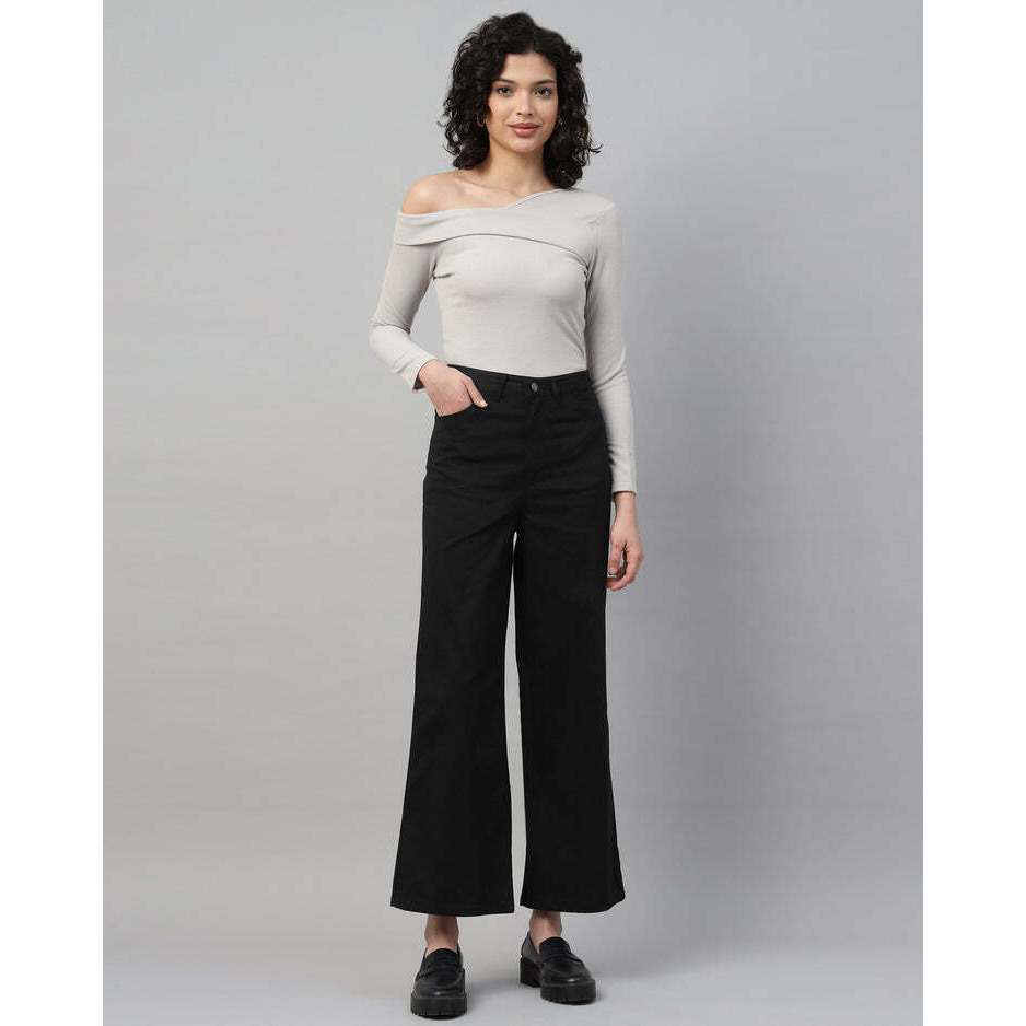 Black Staright Fit Pant