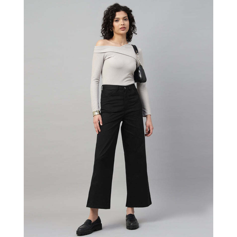 Black Staright Fit Pant