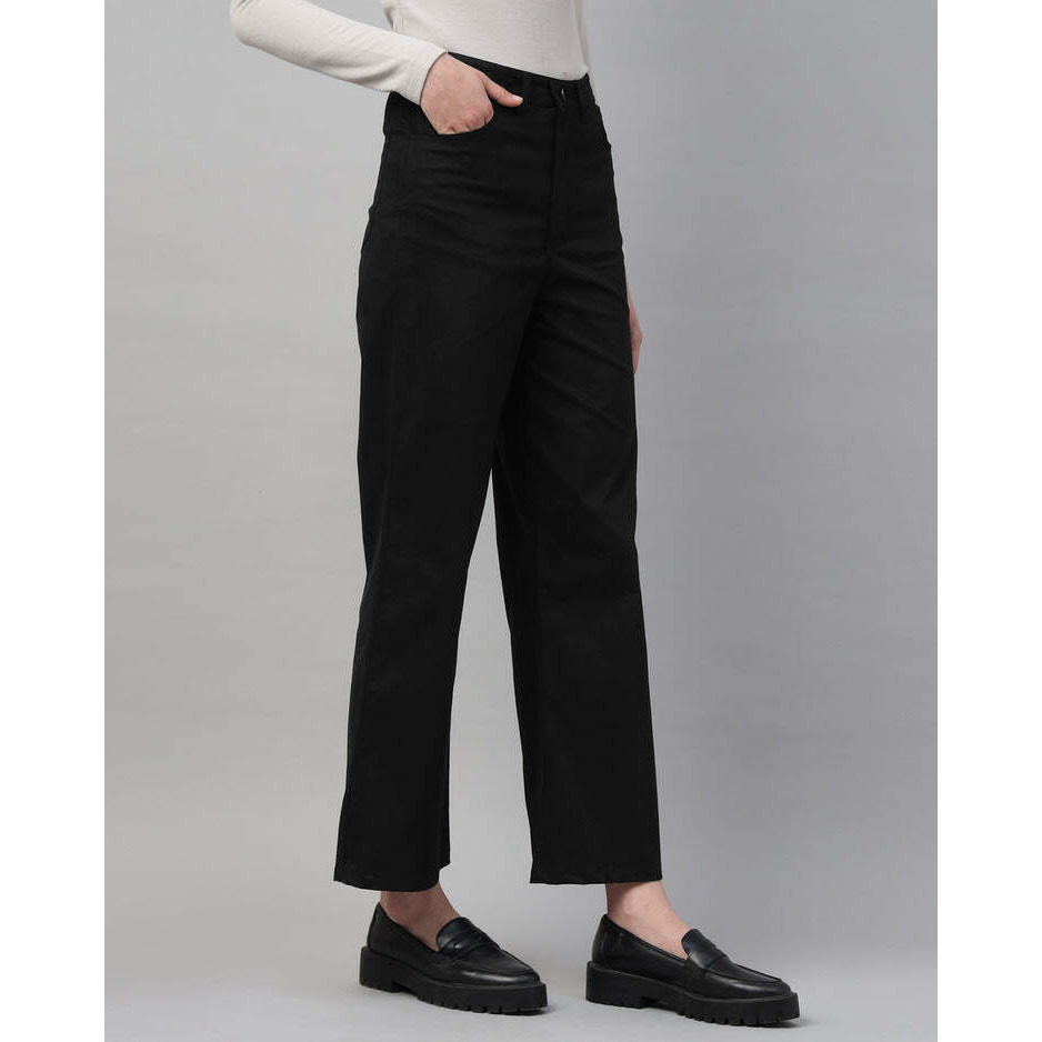 Black Staright Fit Pant