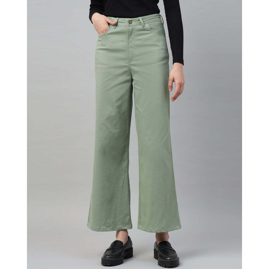 Green Staright Fit Pant