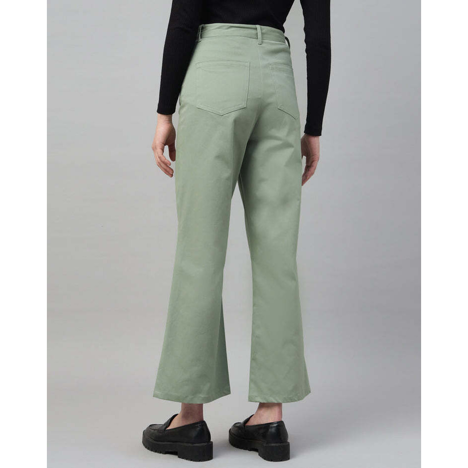 Green Staright Fit Pant