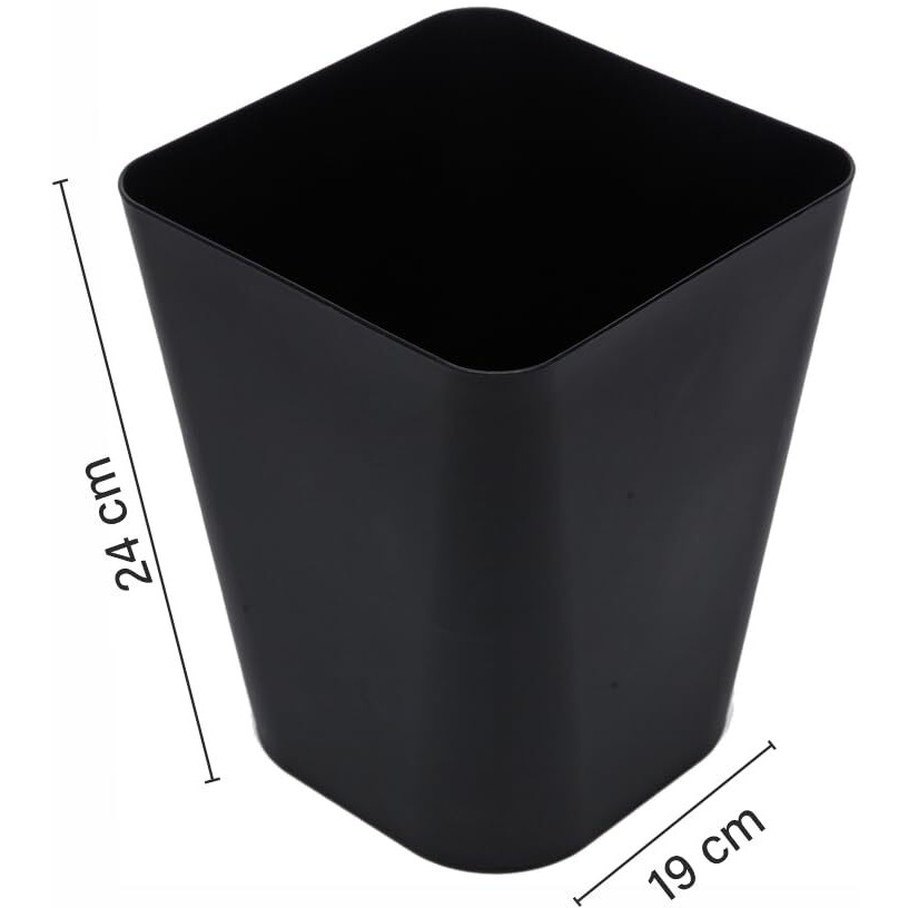 2-Pack Black 7L Open-Top Mini Waste Bins | Durable & Portable