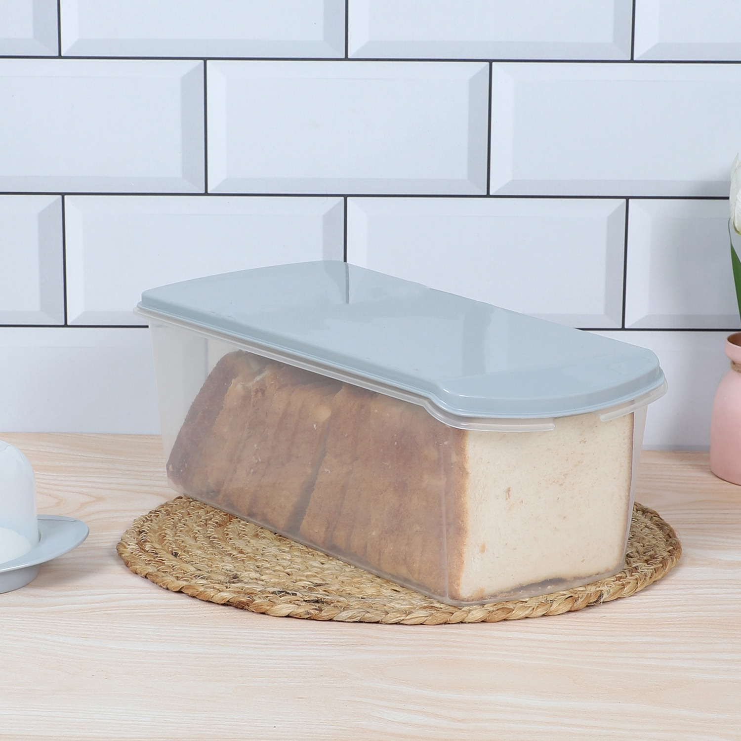 Airtight Multi-Storage Bread Box & Kitchen Organizer (Grey)