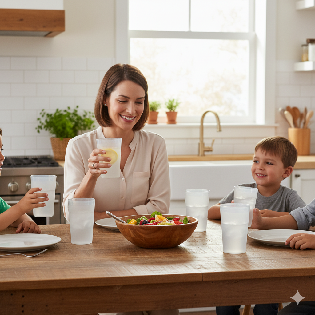 Frost Tumbler Set of 4 Multi-Use 350ml Clear Tumblers | Microwave & Dishwasher Safe