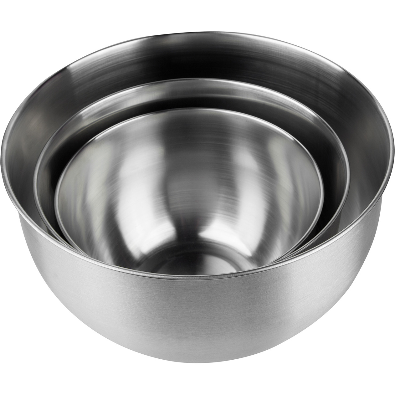 Stainless Steel Mixing Bowl Set 3-Piece | 4500ml, 2500ml, 1500ml | Kitchen & Baking Essentials