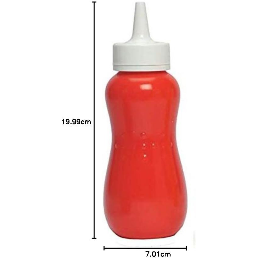 Squeezy Sauce Bottles Set of 4 Multicolour 400ml | Ergonomic & Mess-Free