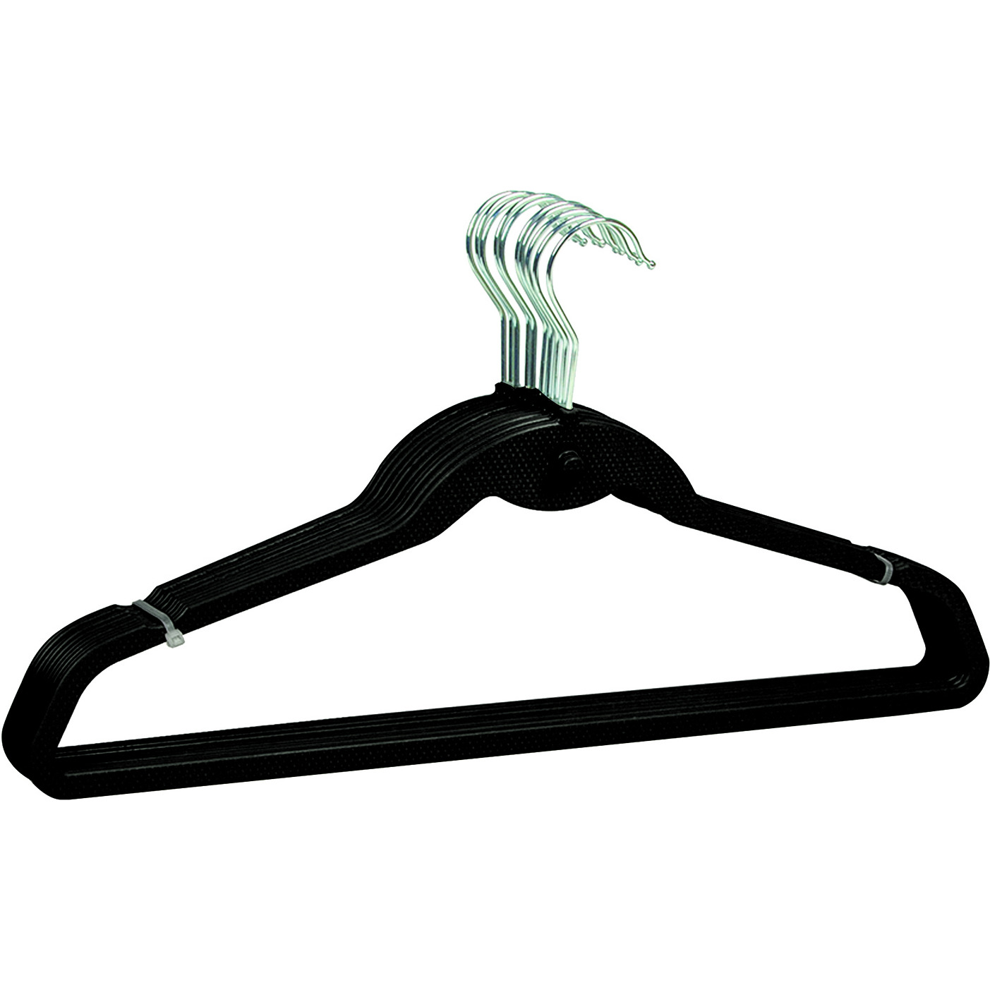Clothes Hanger Space-Saving Organizers | Stainless Steel & Anti-Rust Hooks 10-Pack Black