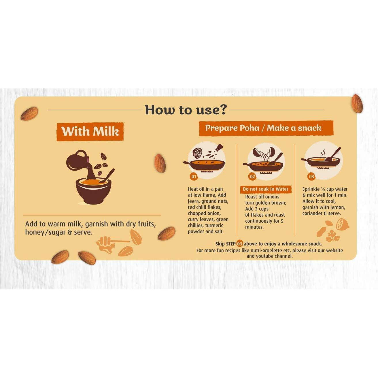 Health Sutra Ragi Flakes 500g | Gluten Free, Calcium & Fibre Rich Breakfast