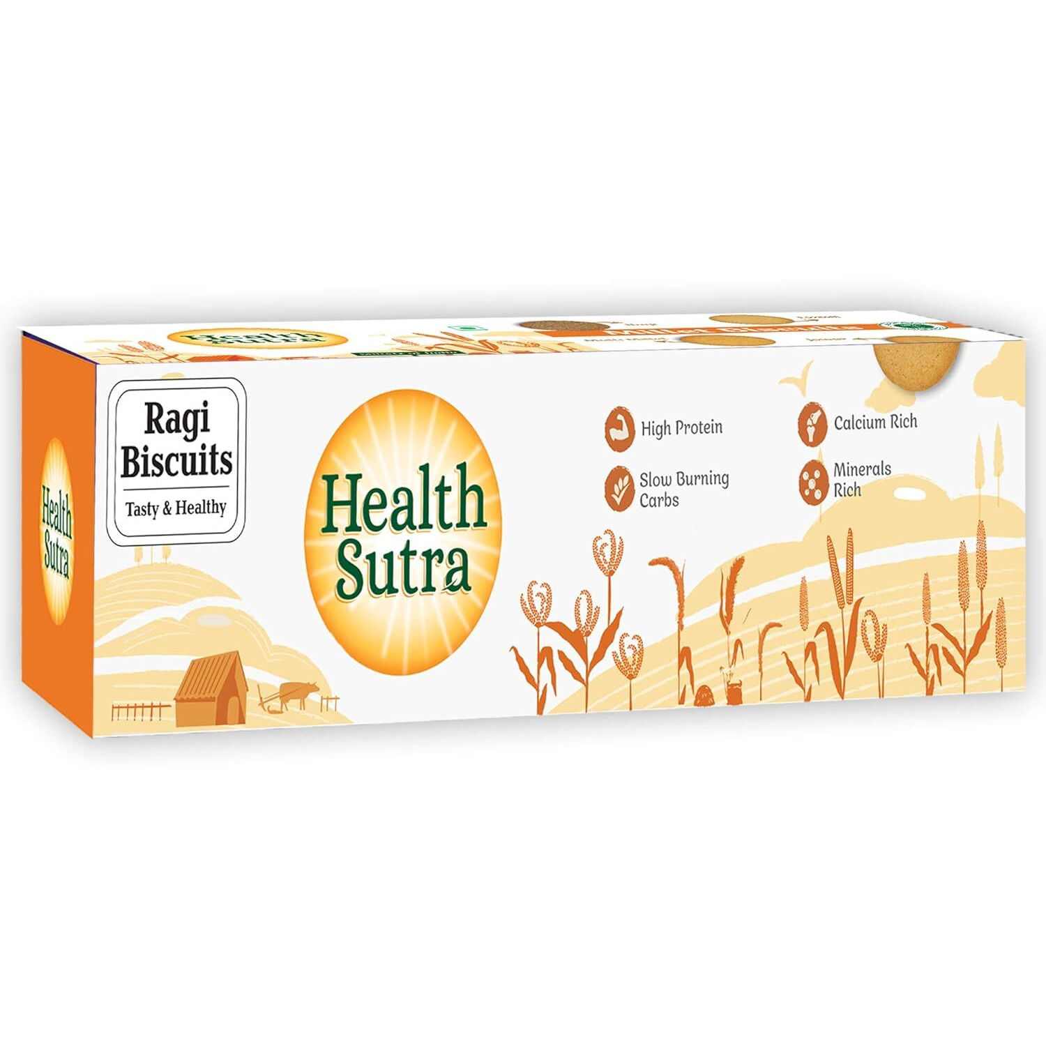 Health Sutra Ragi High Digestive Biscuits, 320g  Vanilla